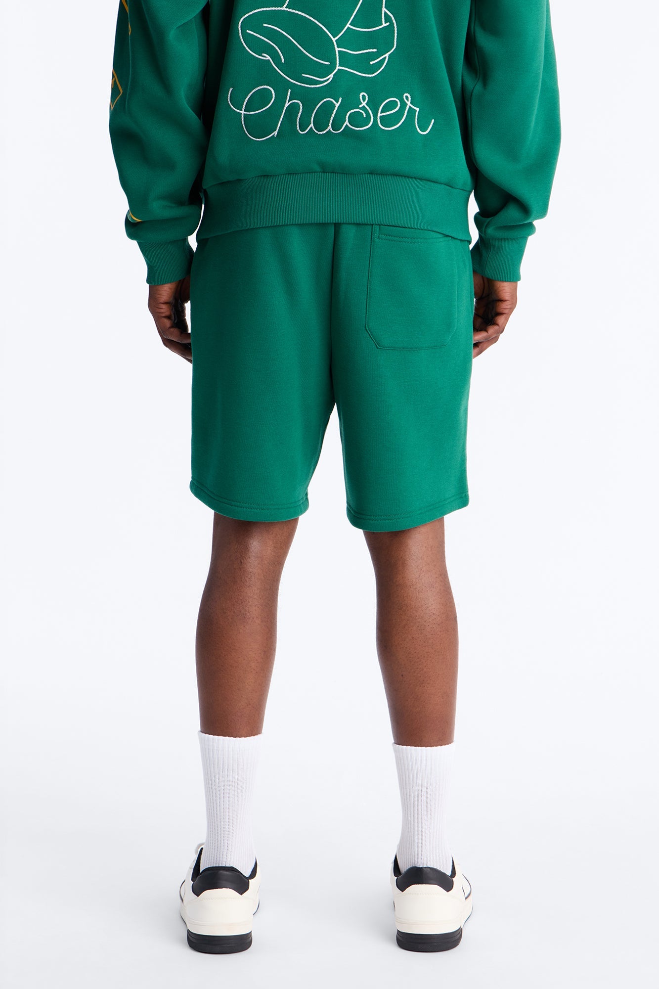 Paper Chasers Chain Stitch Sweatshorts - Green