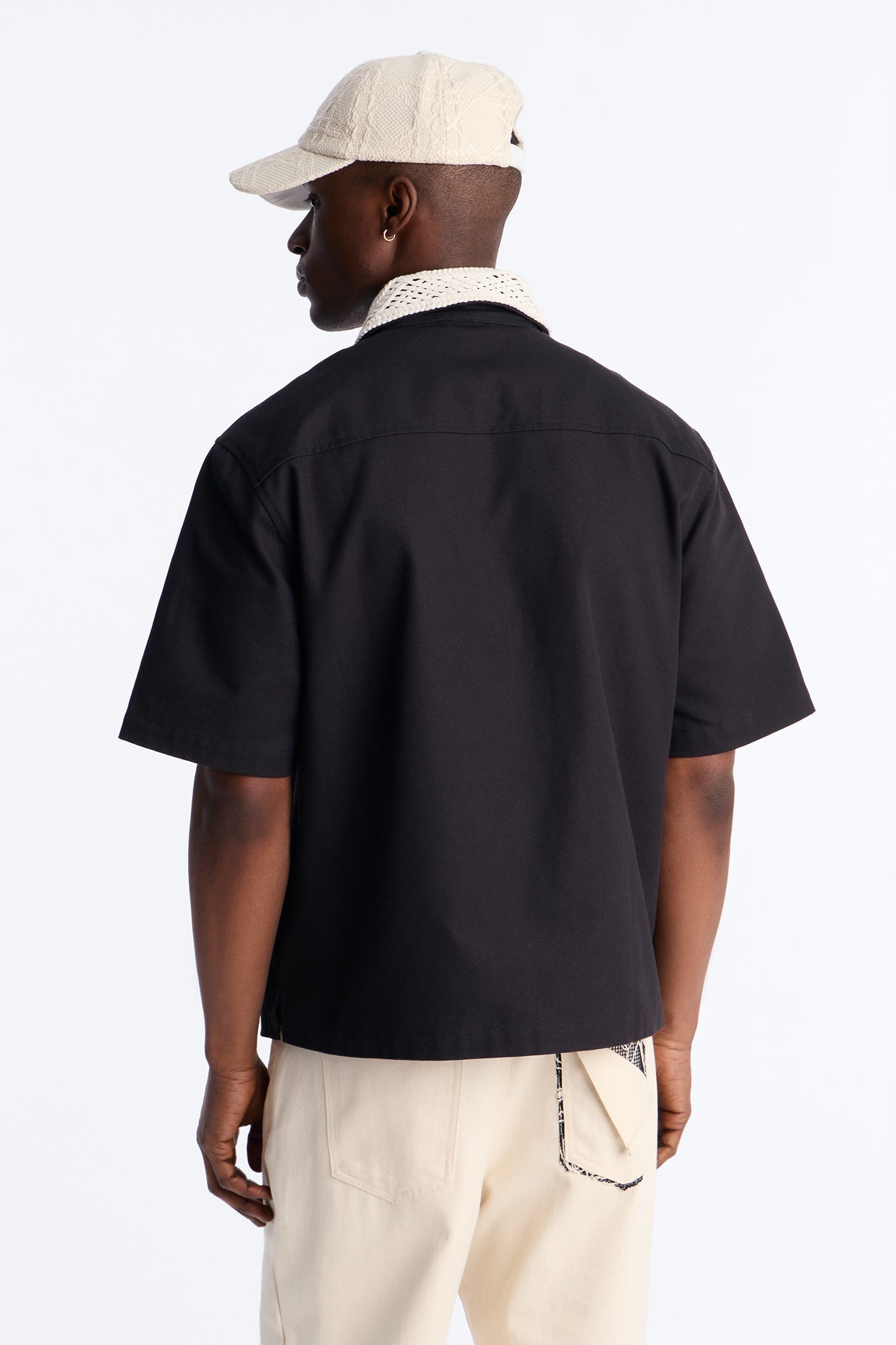 Relaxed Wild Desert Dreams Button Up Shirt - Black