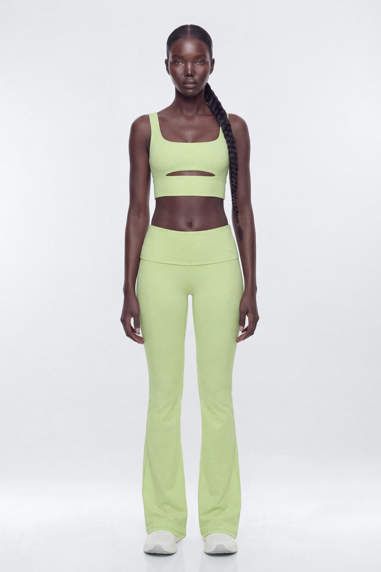 ButterSoft™ Cut Out Long Line Sports Bra - Pistachio NEWFASHIONEDGE