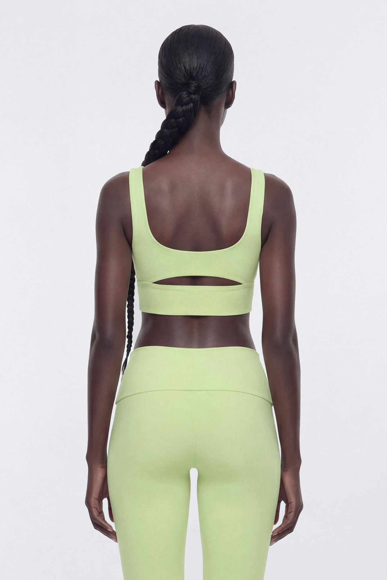 ButterSoft™ Cut Out Long Line Sports Bra - Pistachio NEWFASHIONEDGE