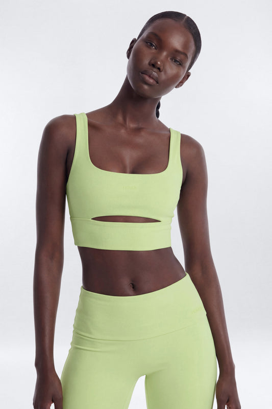 ButterSoft™ Cut Out Long Line Sports Bra - Pistachio NEWFASHIONEDGE