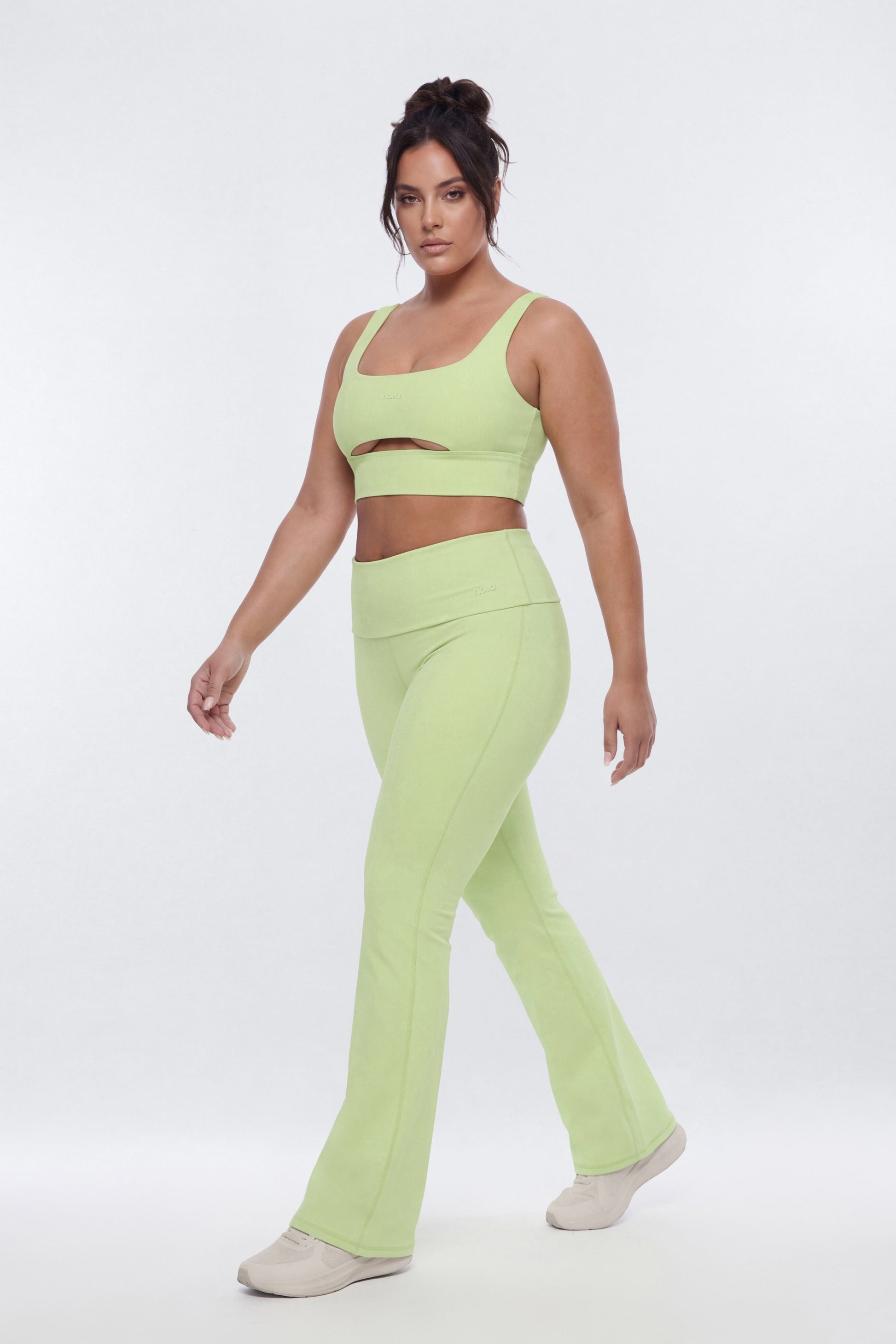 ButterSoft™ Cut Out Long Line Sports Bra - Pistachio NEWFASHIONEDGE