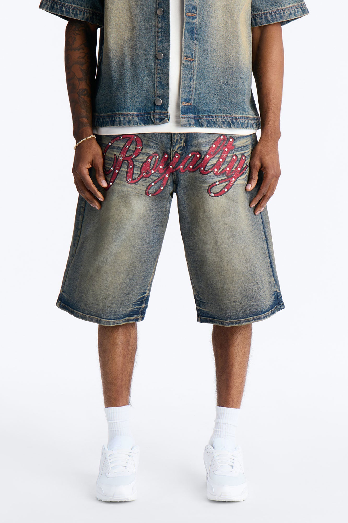 Baggy Vintage Royalty Denim Short - Vintage Wash
