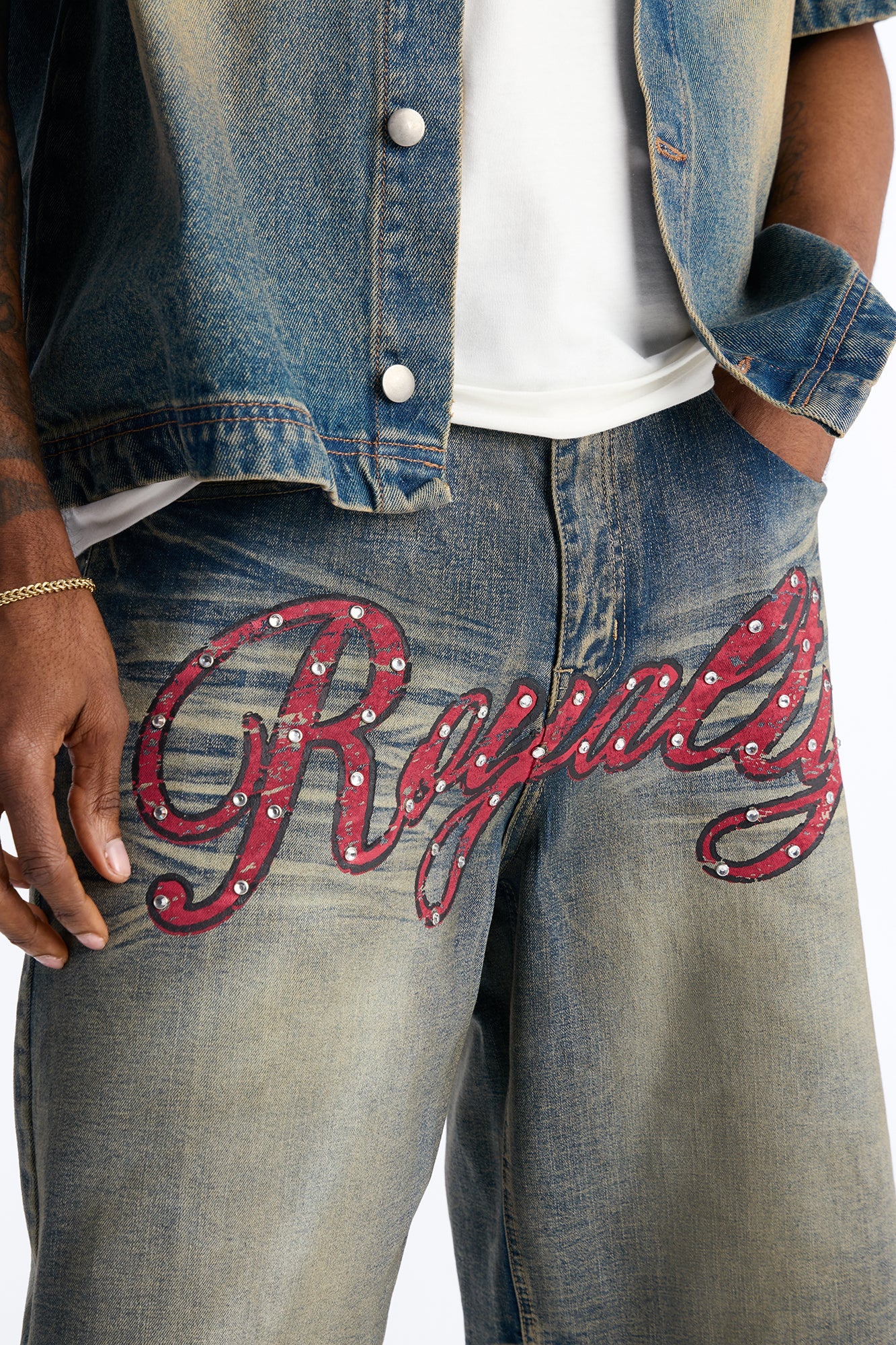 Baggy Vintage Royalty Denim Short - Vintage Wash