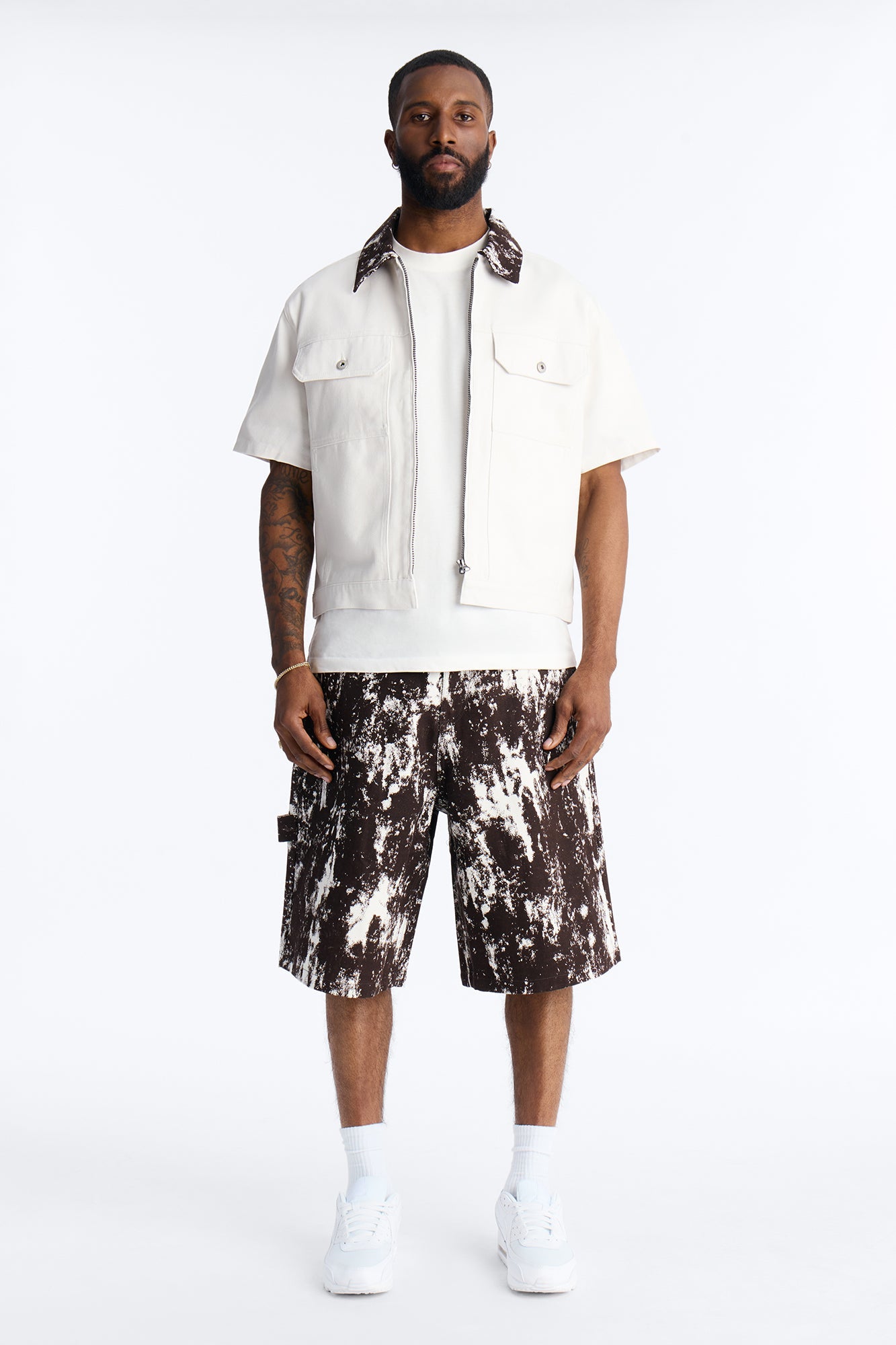 Mixed Clarity Printed Short - Brown Combo