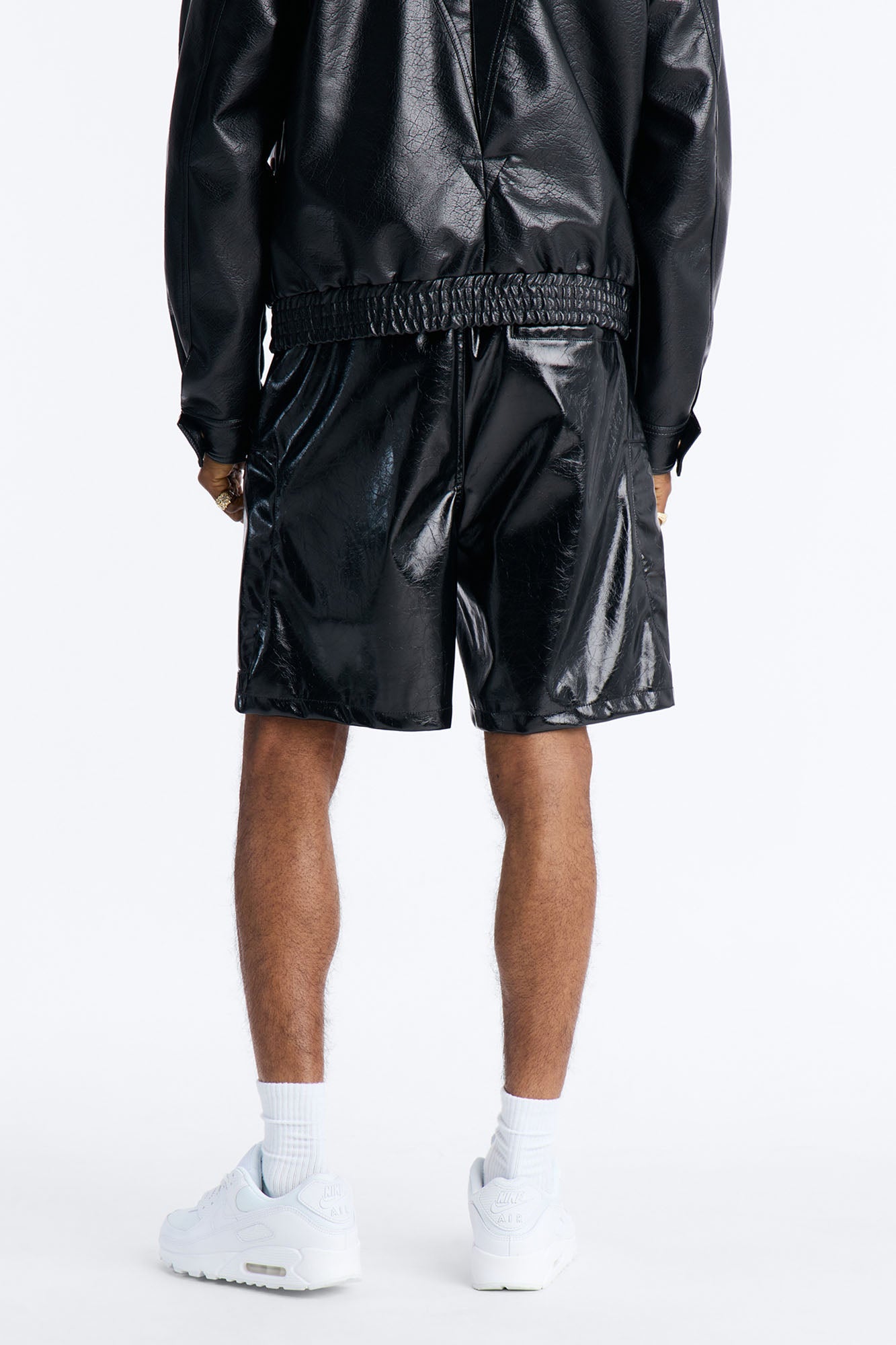 Relaxed Concordia Faux Leather Short - Black