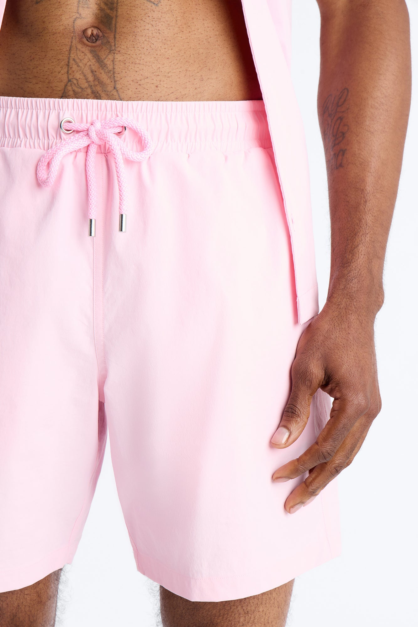 Montez Stretch Swim Trunk 7″ - Pink