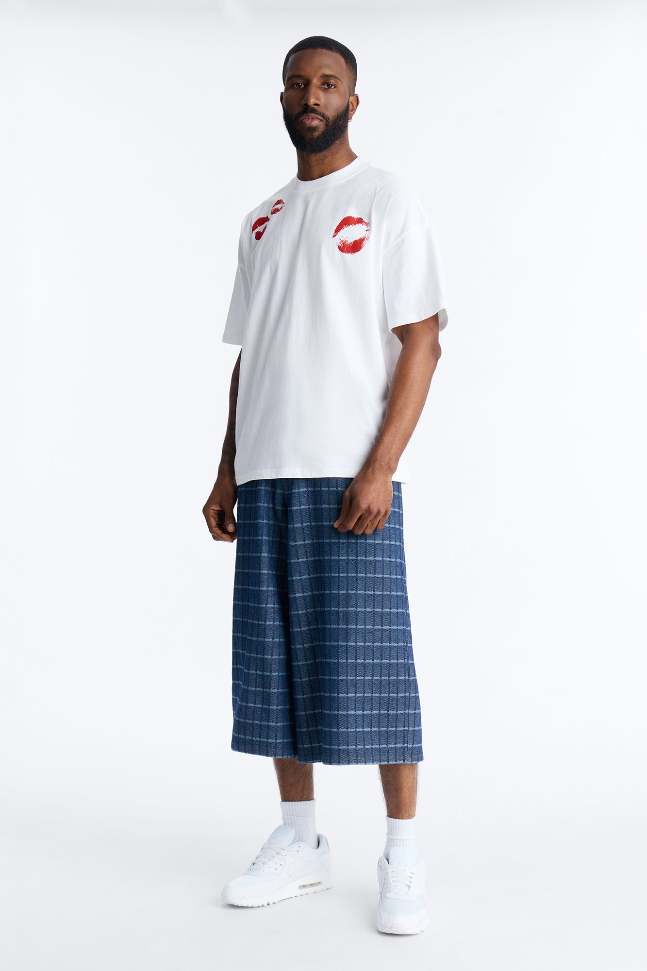 Super Baggy Gridlock Denim Short - Dark Wash