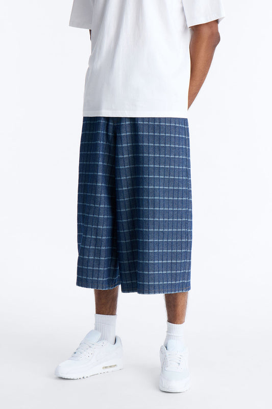 Super Baggy Gridlock Denim Short - Dark Wash