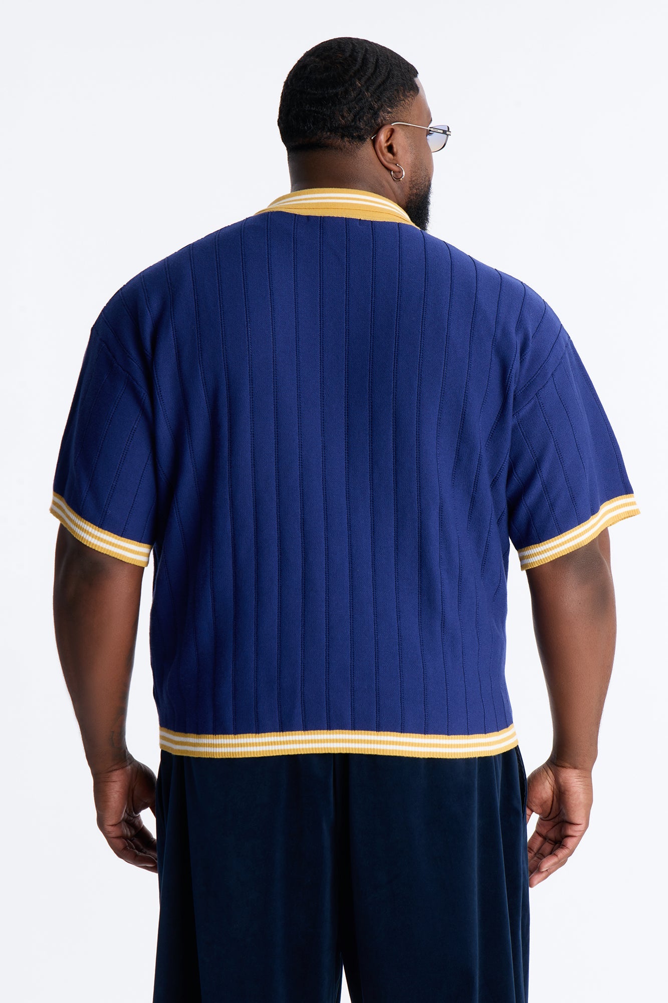Singleton Short Sleeve Knit Polo - Navy