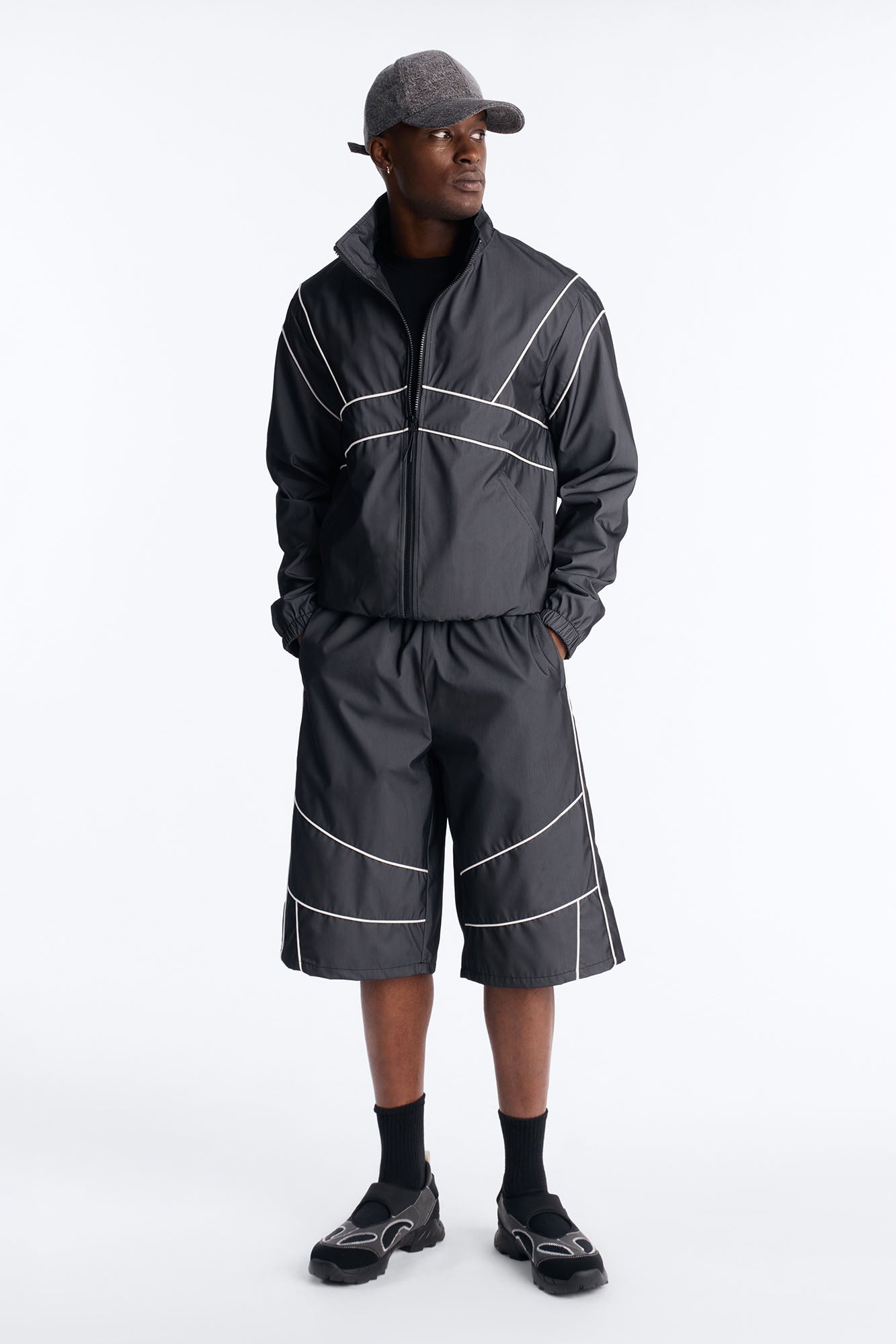 Baggy Chroma Reflective Mesh Overlay Short - PlatinumIce