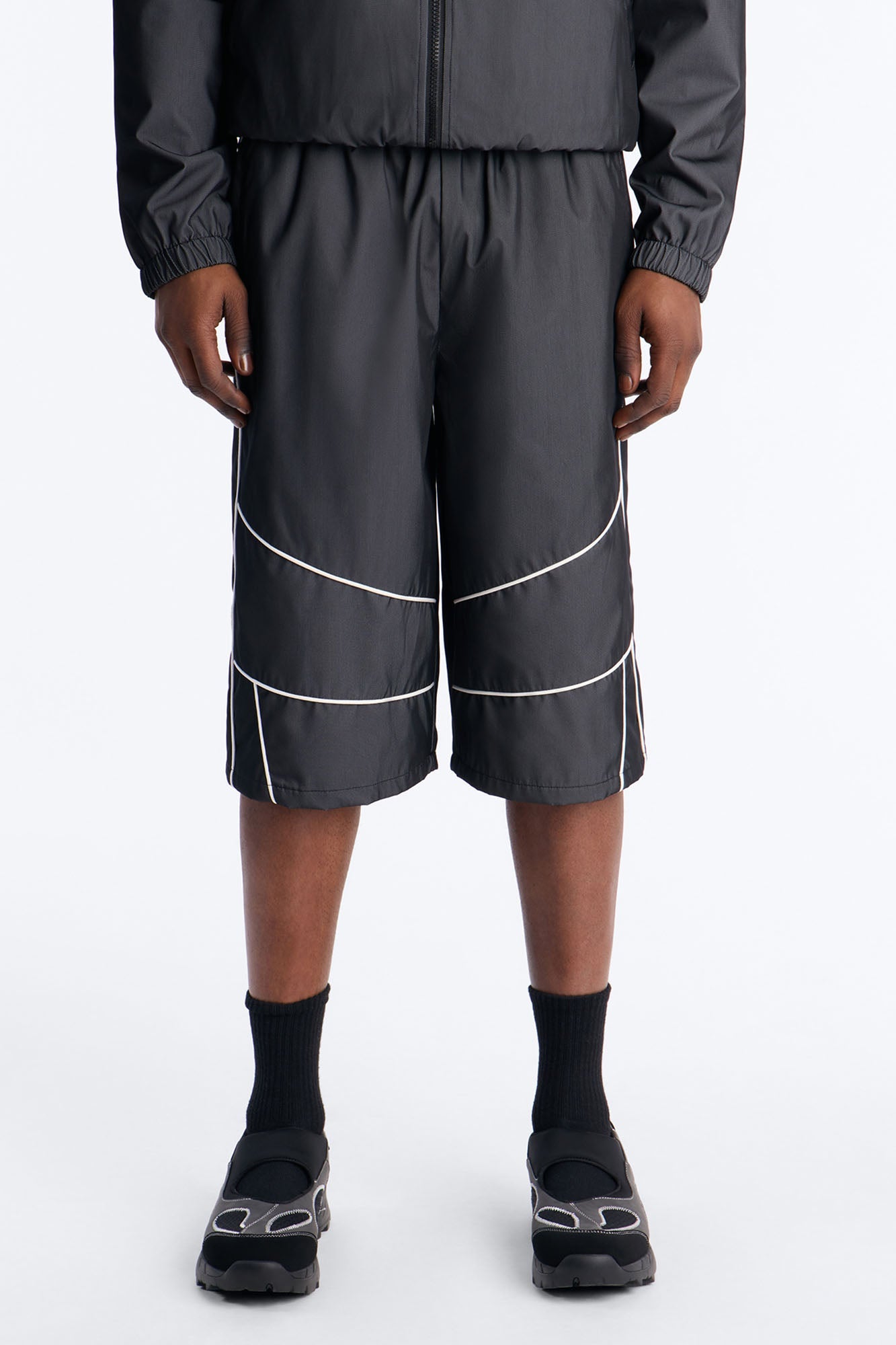 Baggy Chroma Reflective Mesh Overlay Short - PlatinumIce