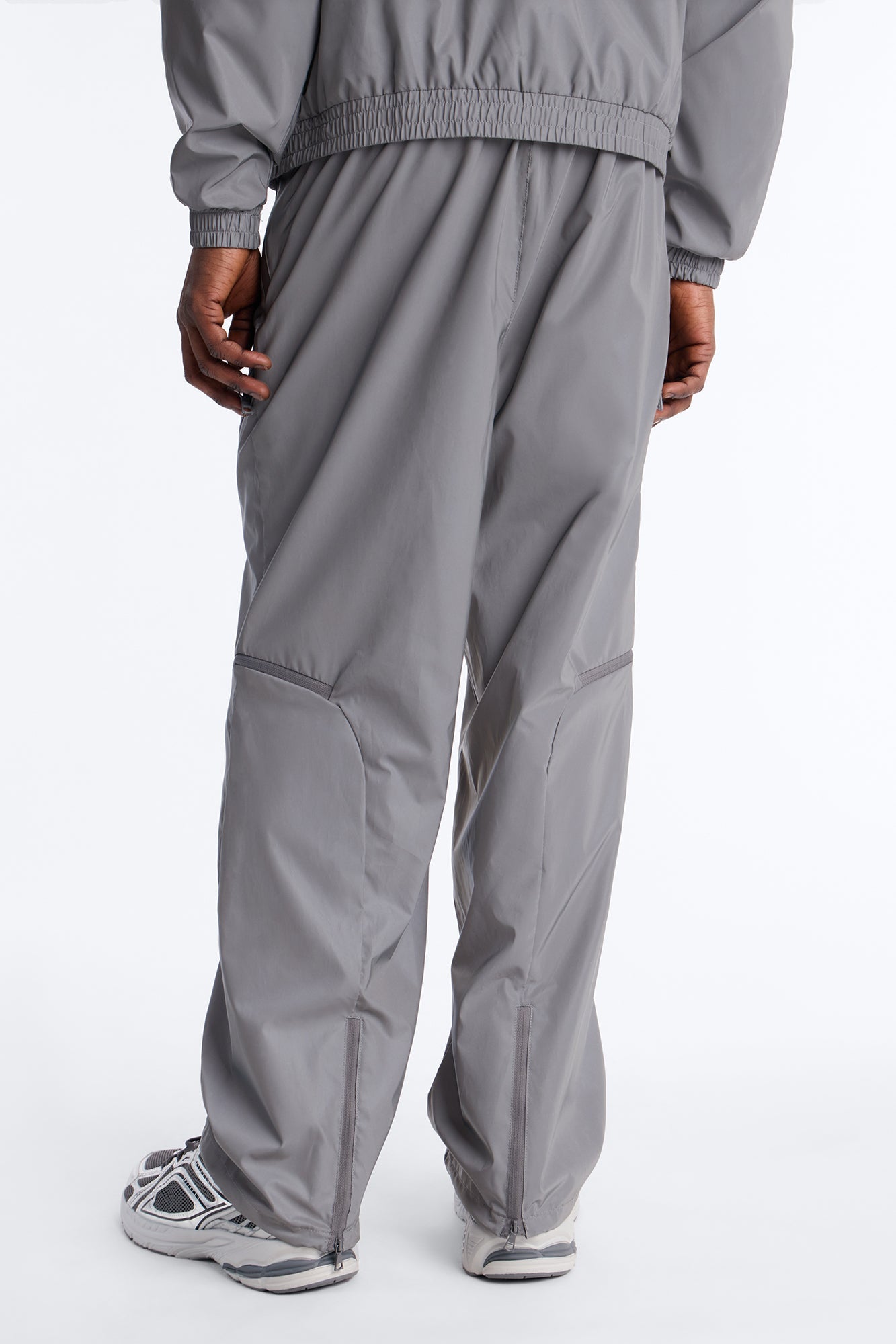 Baggy Reflective Zip Pant - Silver