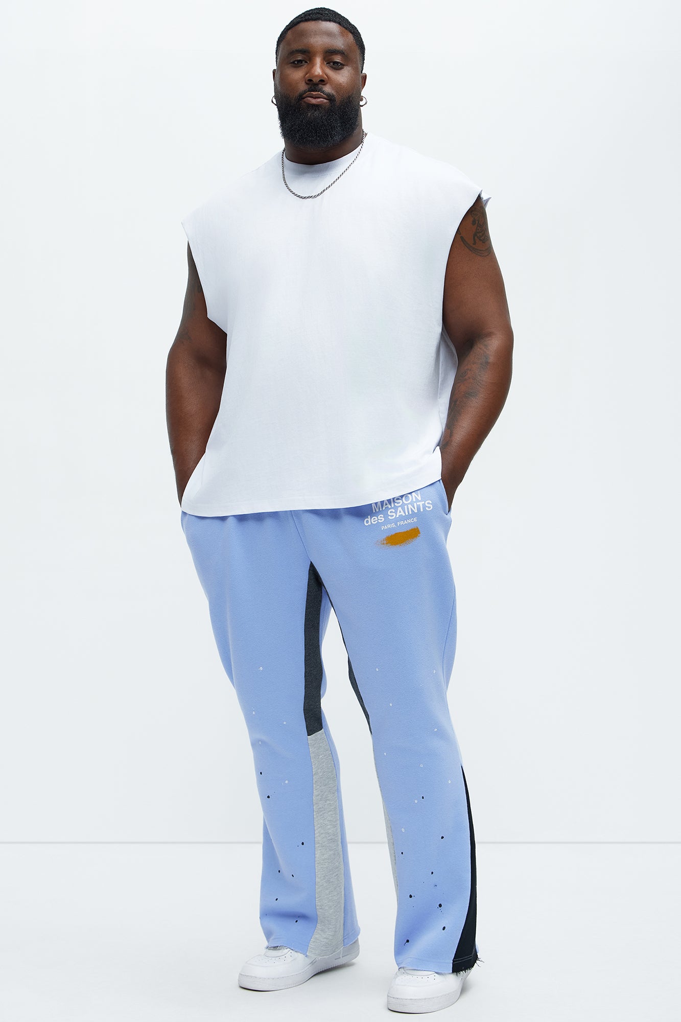 Tyson Maison Des Saints Skinny Flare Sweatpants - Violet