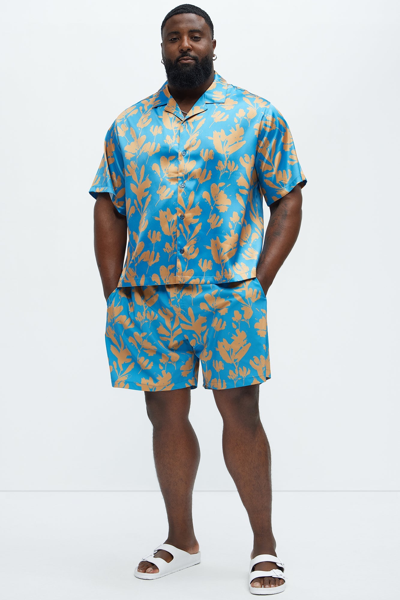 Bloom Off Swim Trunk - Blue/combo
