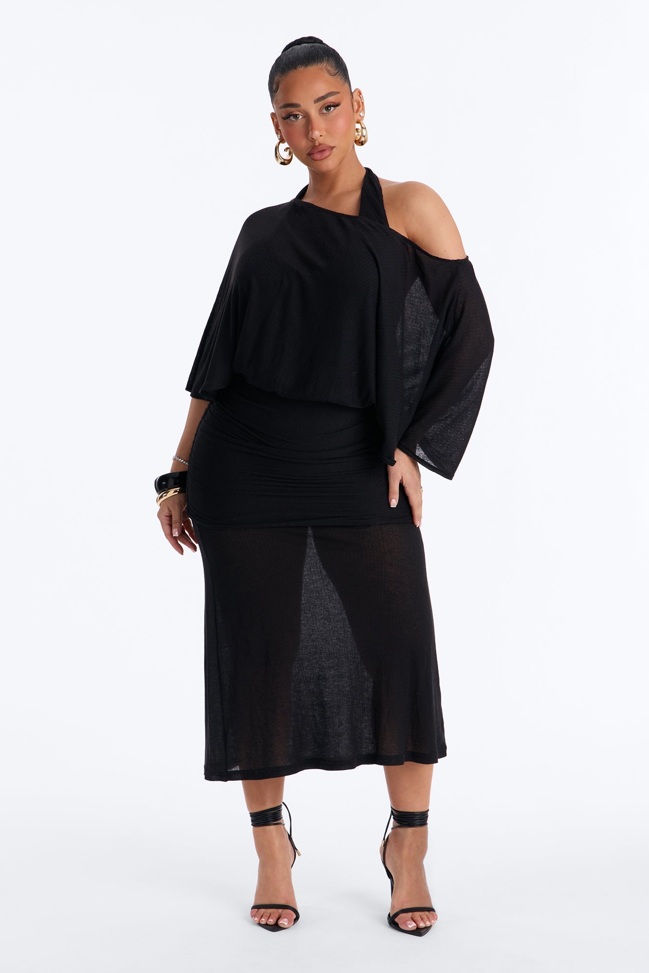 Softly Stunning Maxi Dress - Black NEWFASHIONEDGE