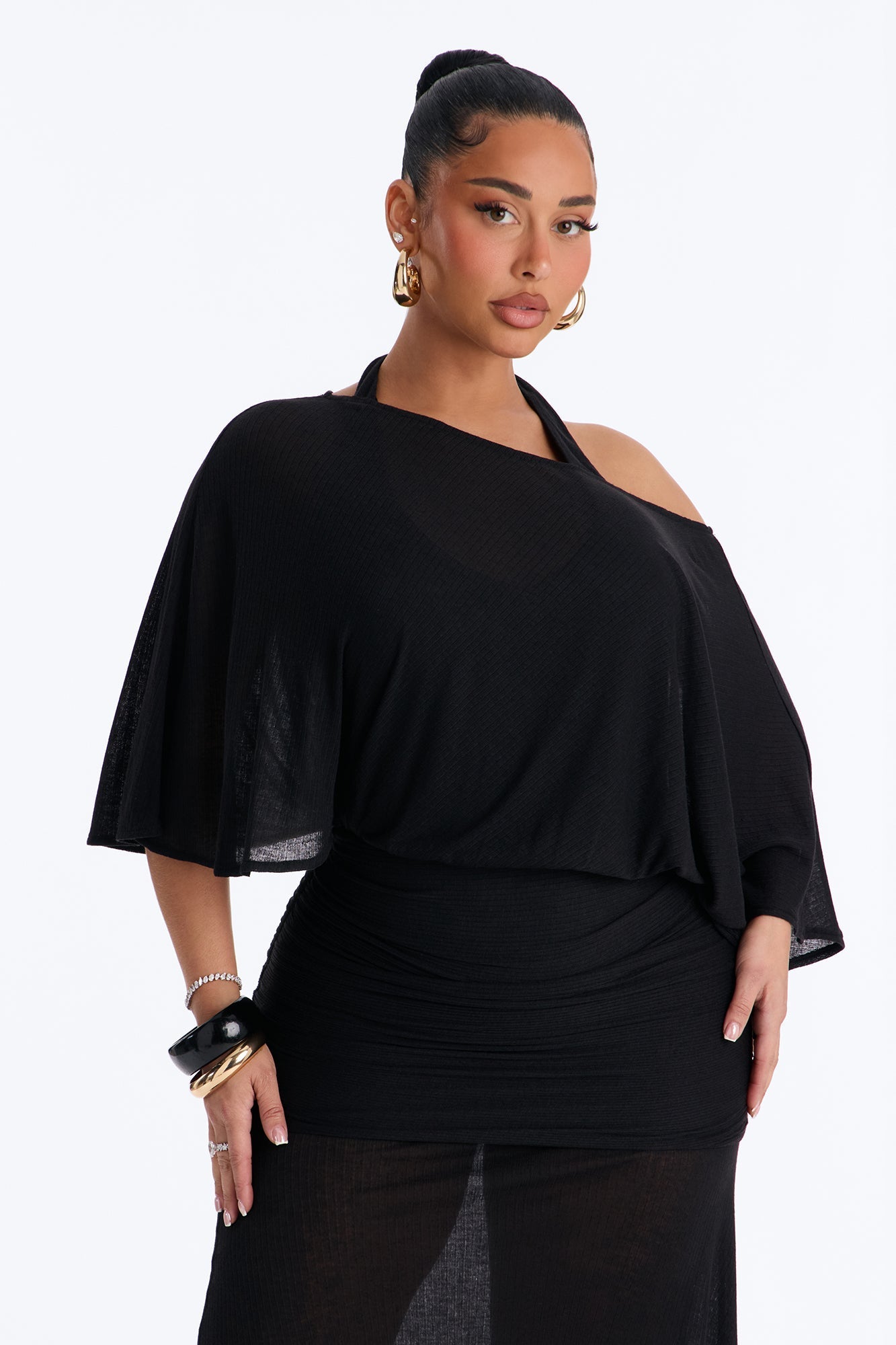 Softly Stunning Maxi Dress - Black NEWFASHIONEDGE