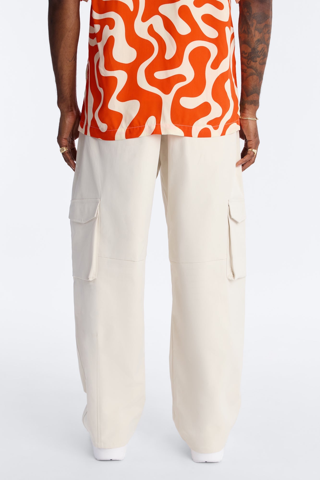 Barrel Fit Node Cargo Pant - Cream