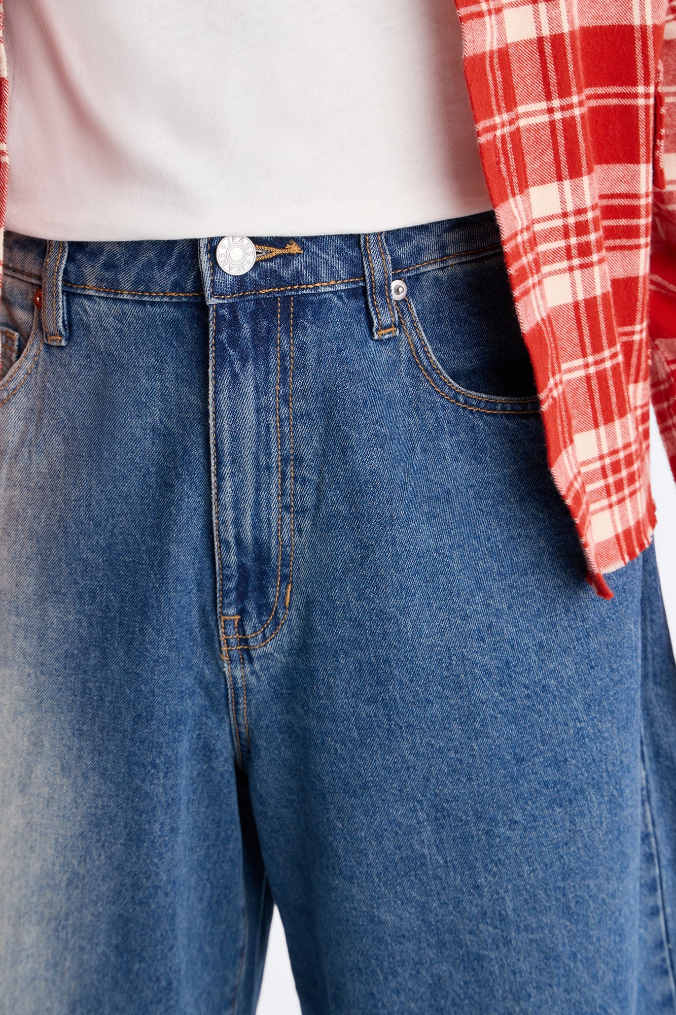 Super Baggy Spitline Denim Short - Vintage Blue Wash