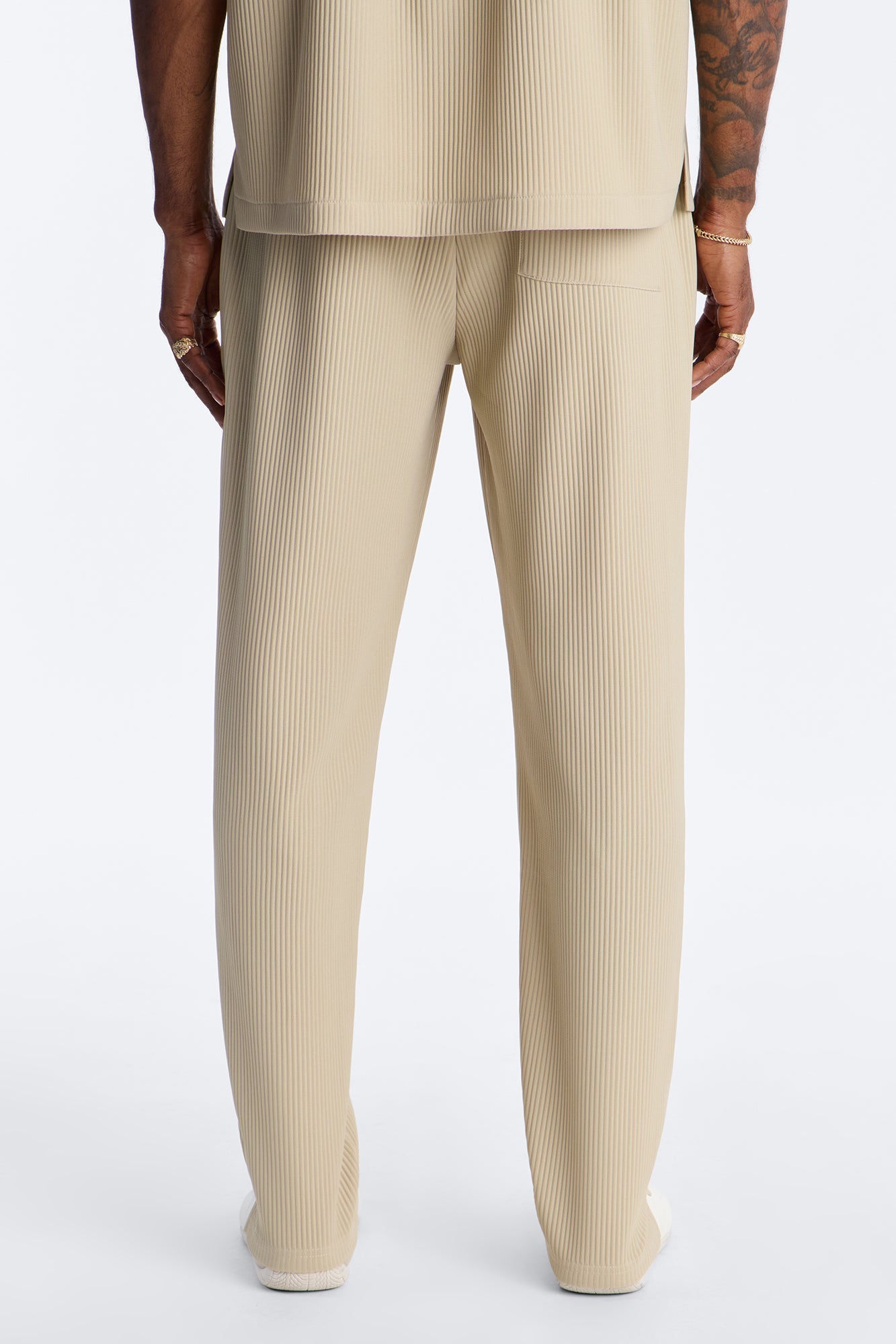 Show Up Slim Slit Pants - Stone