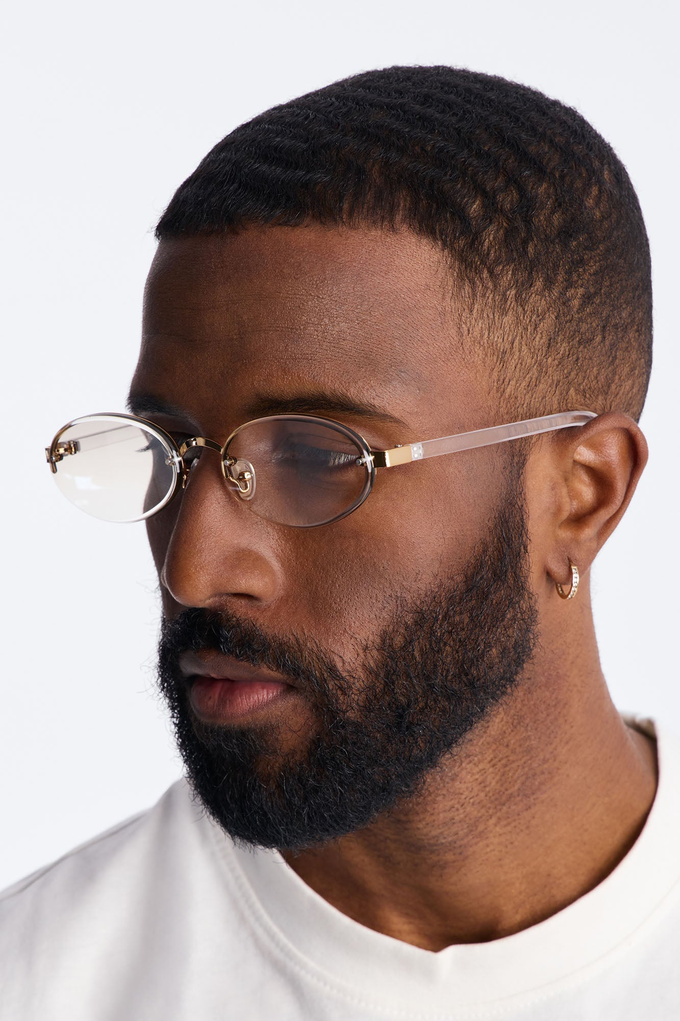 Groovy Curves Sunglasses - Gold/Clear