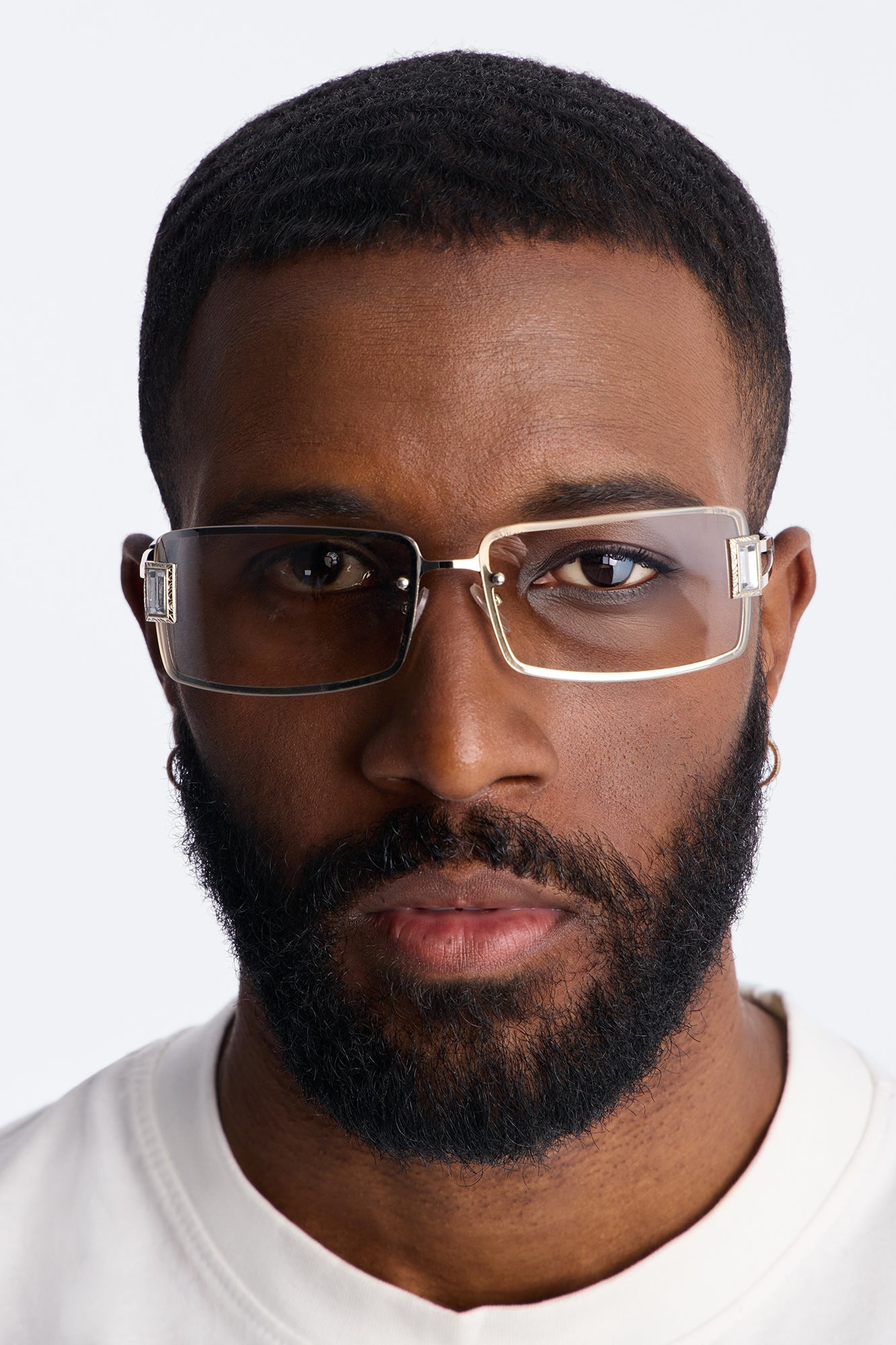 Gridlock Steel Square Sunglasses - Silver