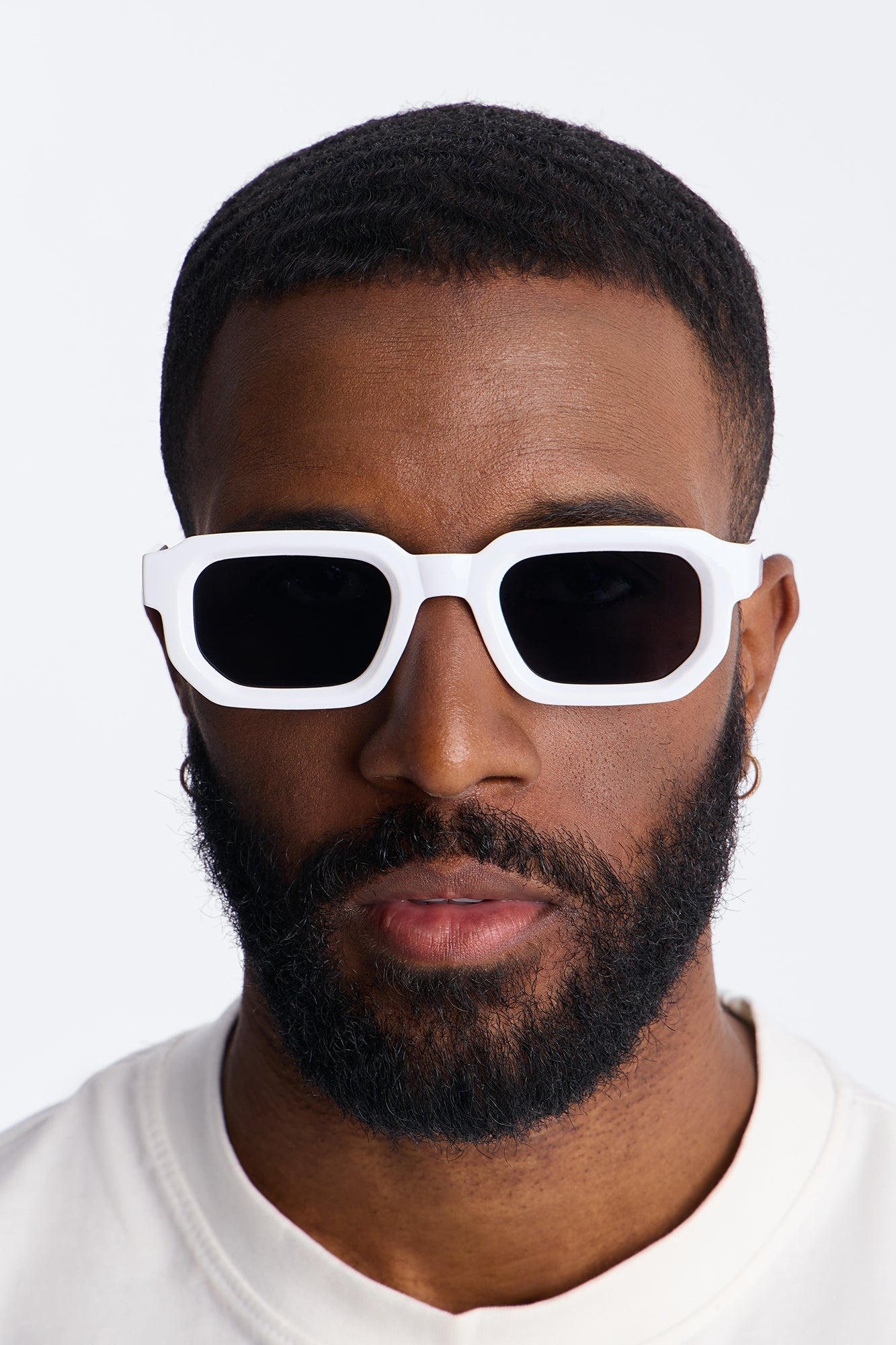 Crisp Cool Square Sunglasses - White