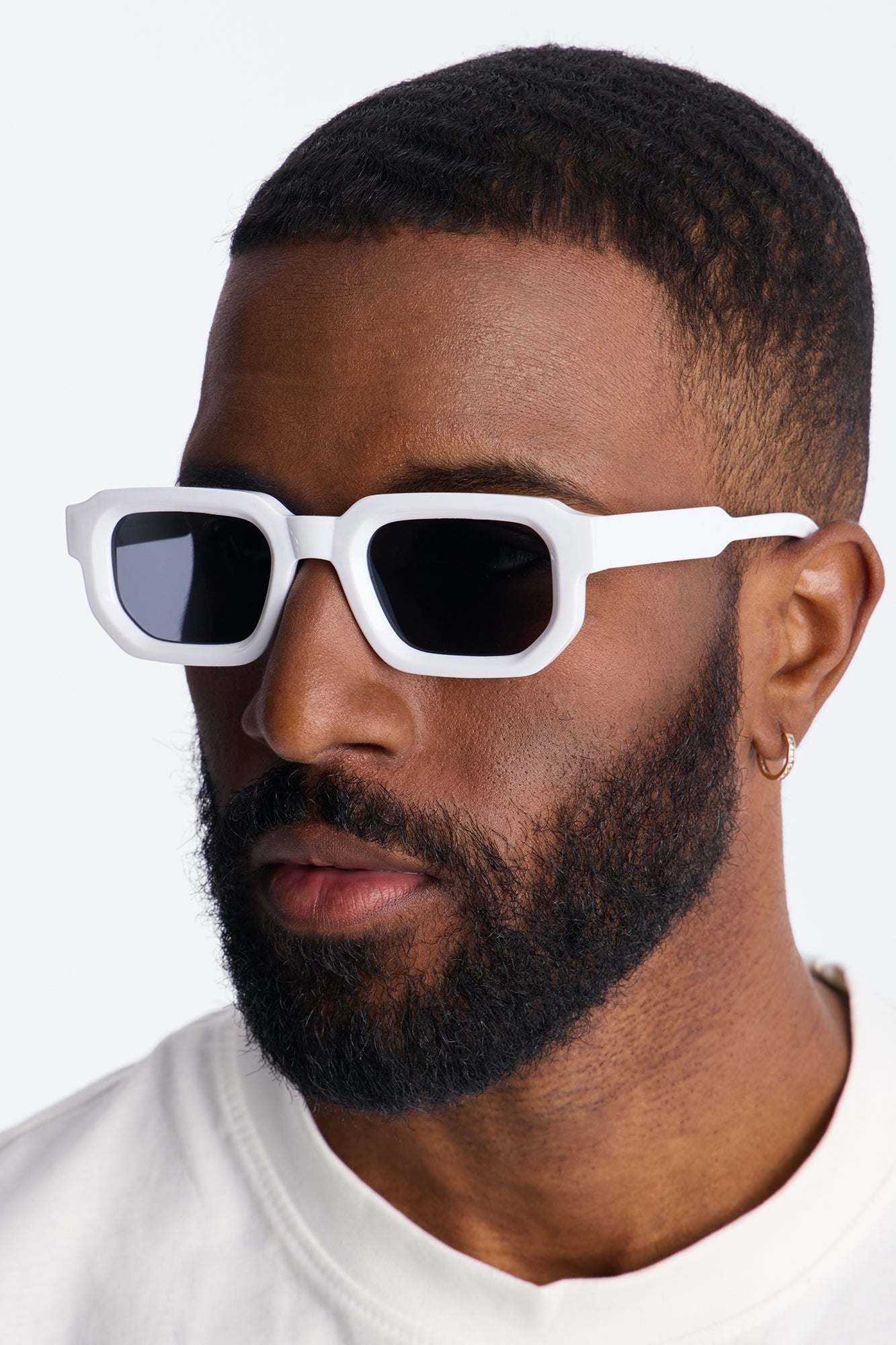 Crisp Cool Square Sunglasses - White