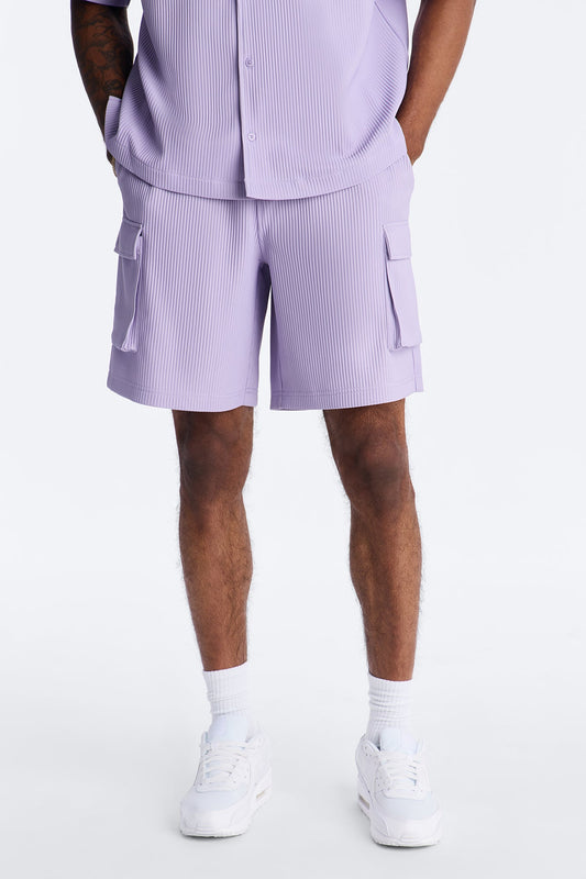 Show Up Relaxed Cargo Short - Lavender