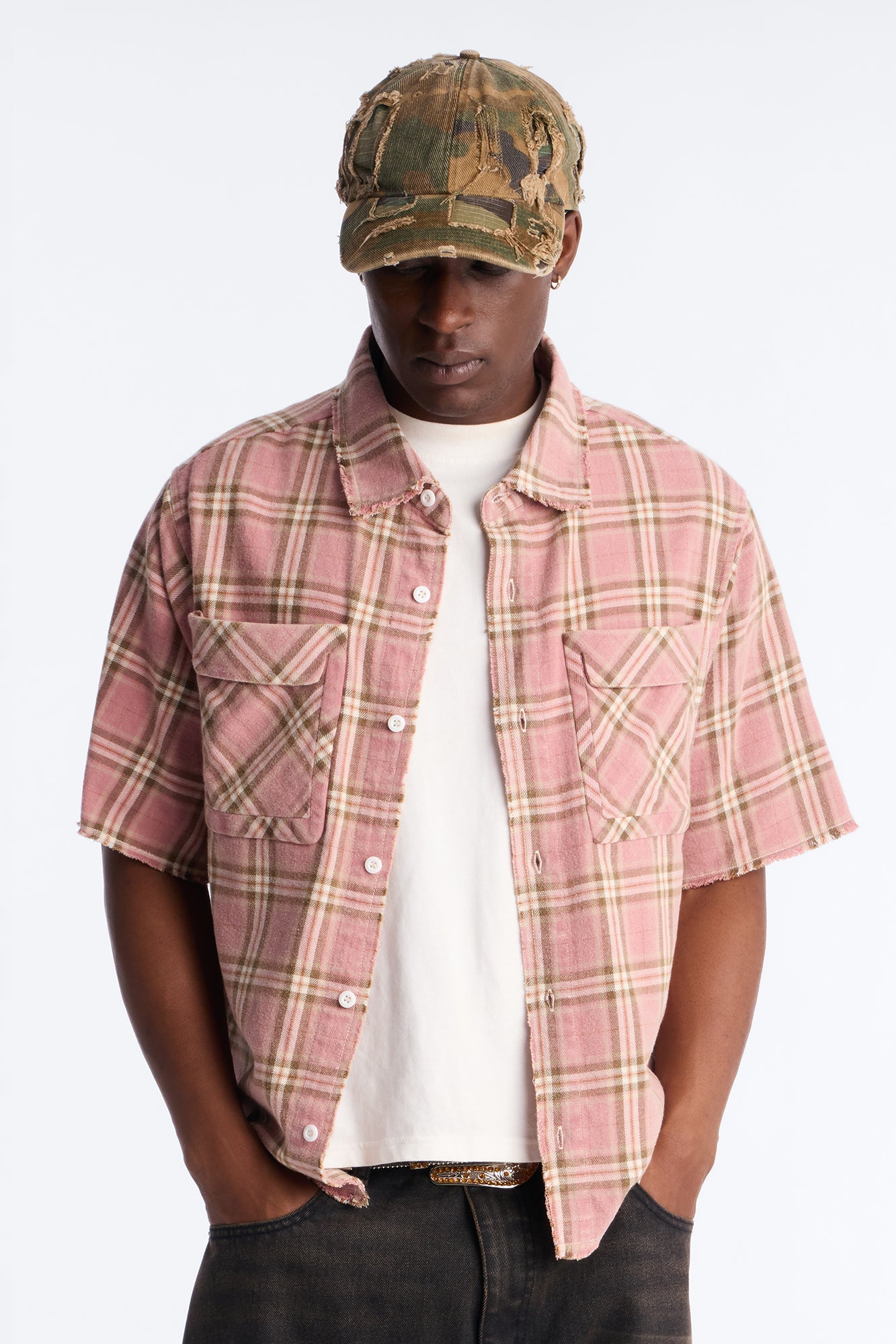 Really Really Flannel Button Up Shirt - Pink
