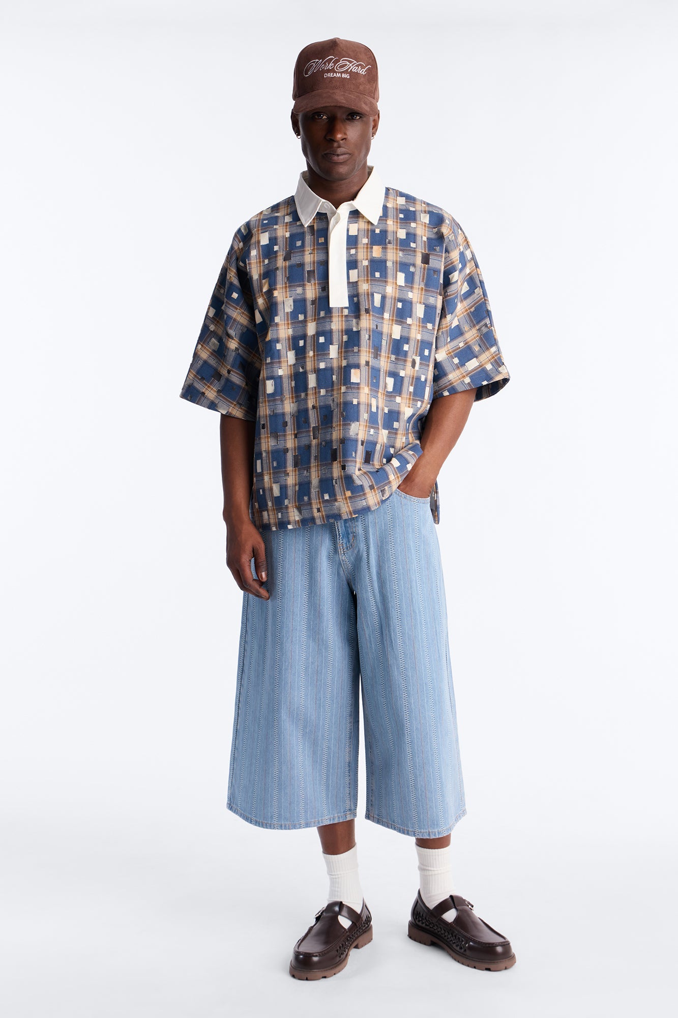Oversized Dustwave Polo Shirt - Blue
