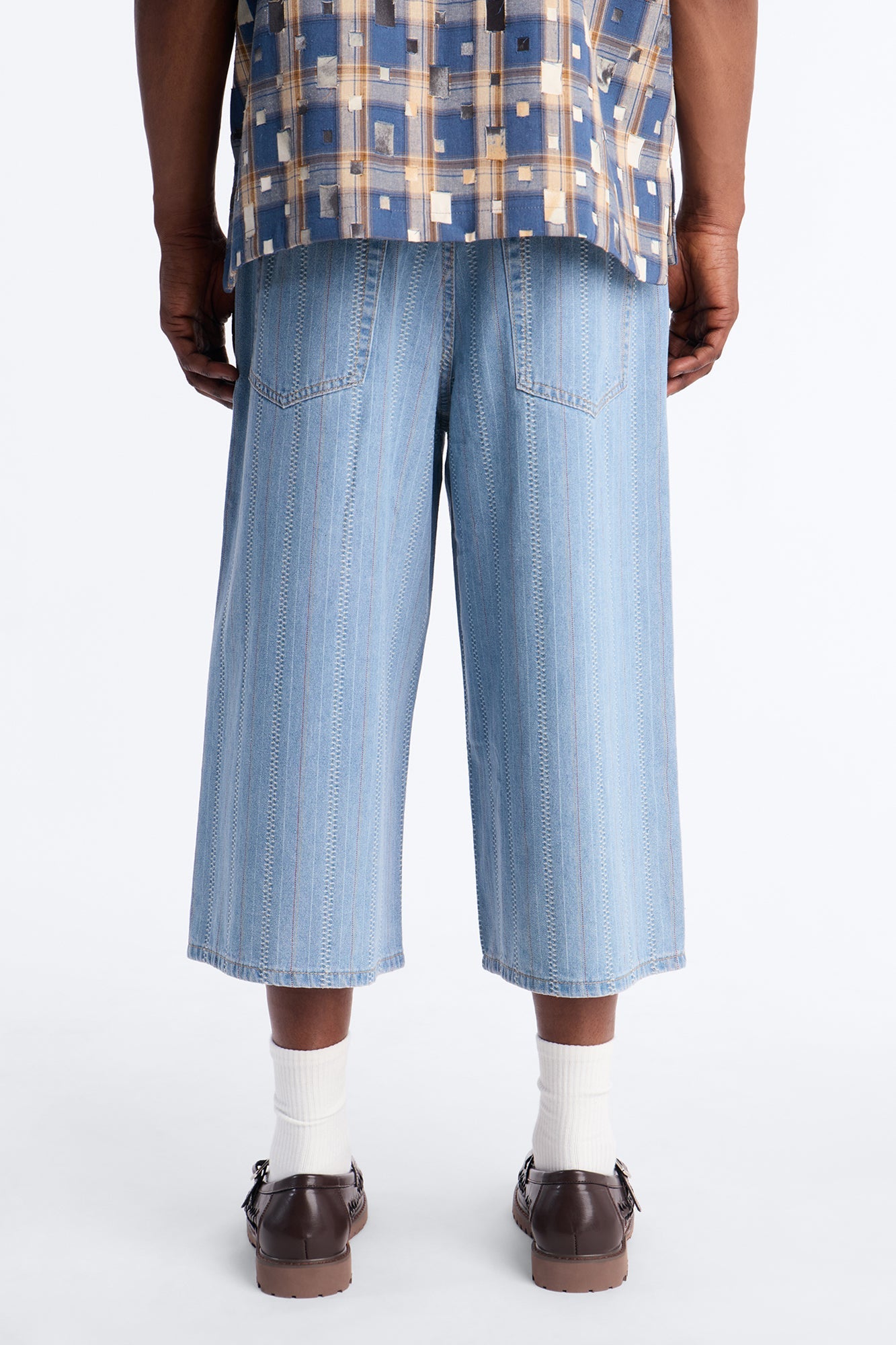Super Baggy Outfield Denim Short - Light Blue Wash