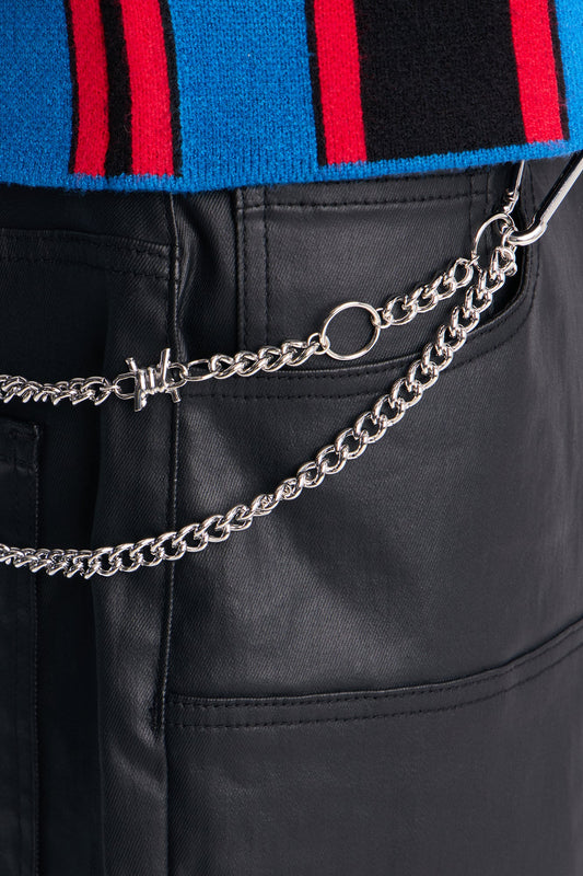 Barbed Wire Chain Belt - Silver