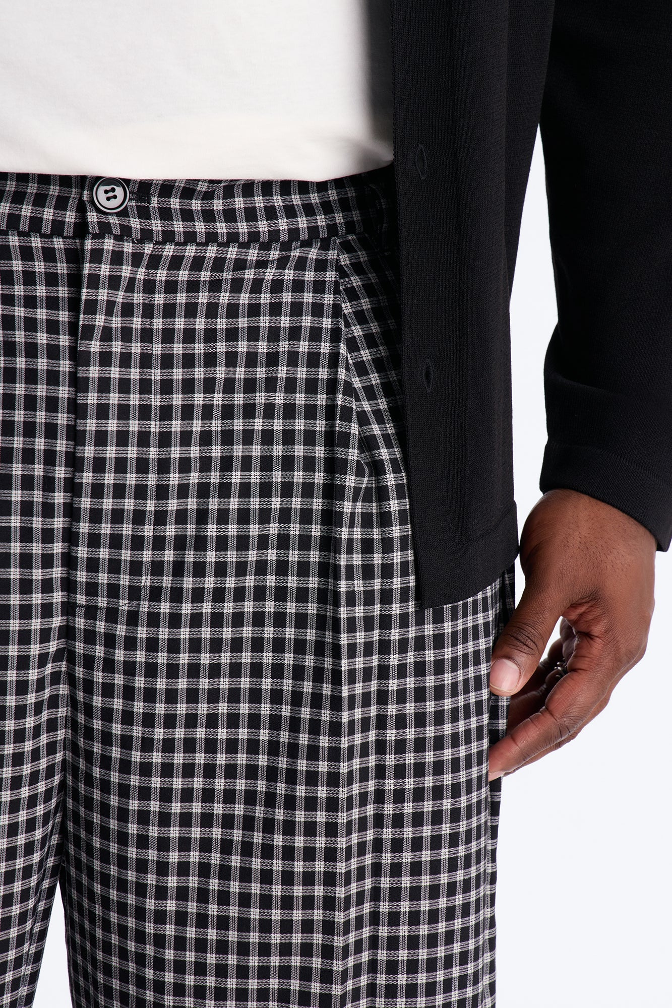 Wide Leg Pleated Downtown London Trouser - Black