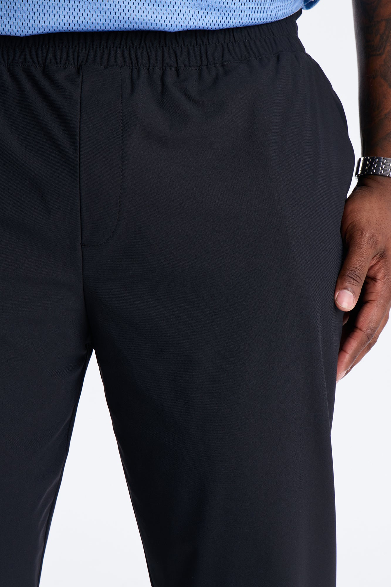 Slim Axis Slit Pant - Black