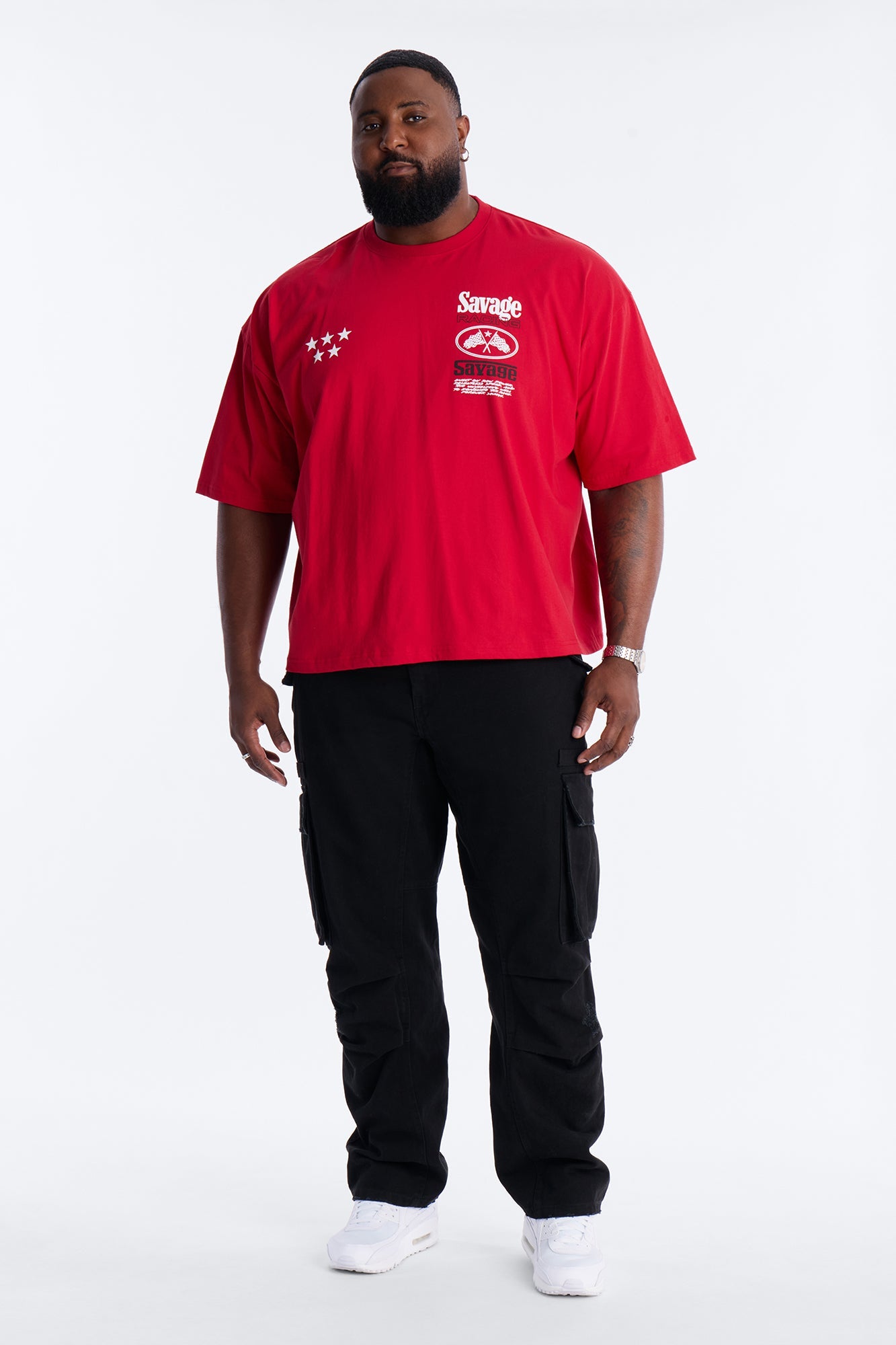 Savage Racing Insticts Boxy Short Sleeve Tee - Red