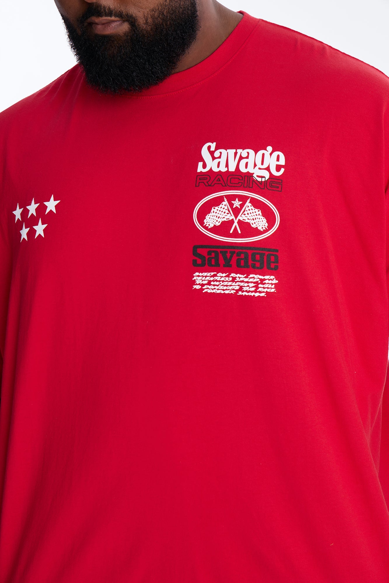 Savage Racing Insticts Boxy Short Sleeve Tee - Red