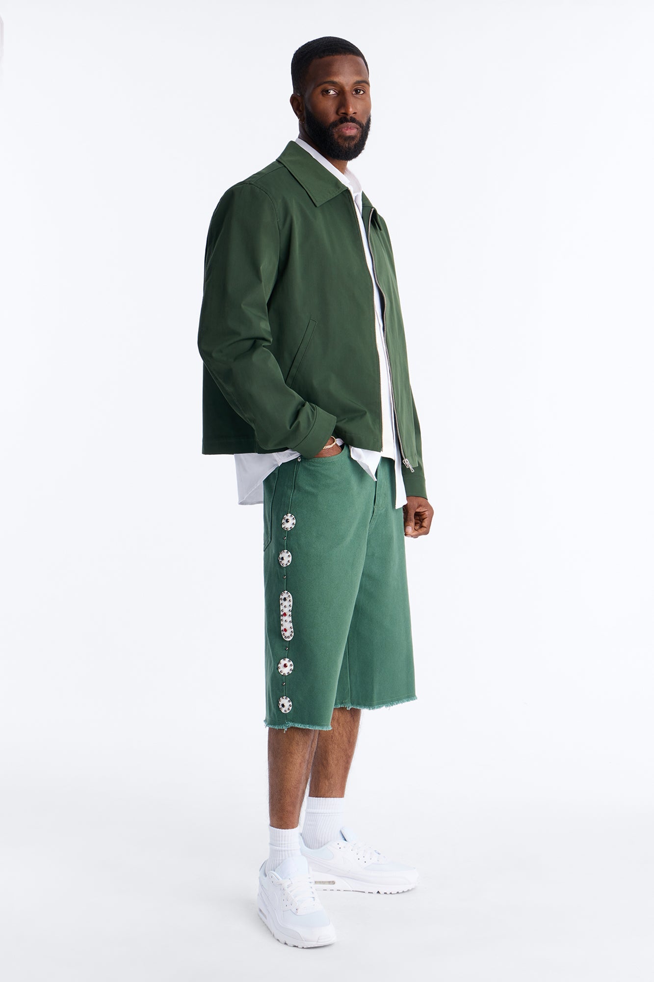 Aspiring Artist Embellished Short - Olive