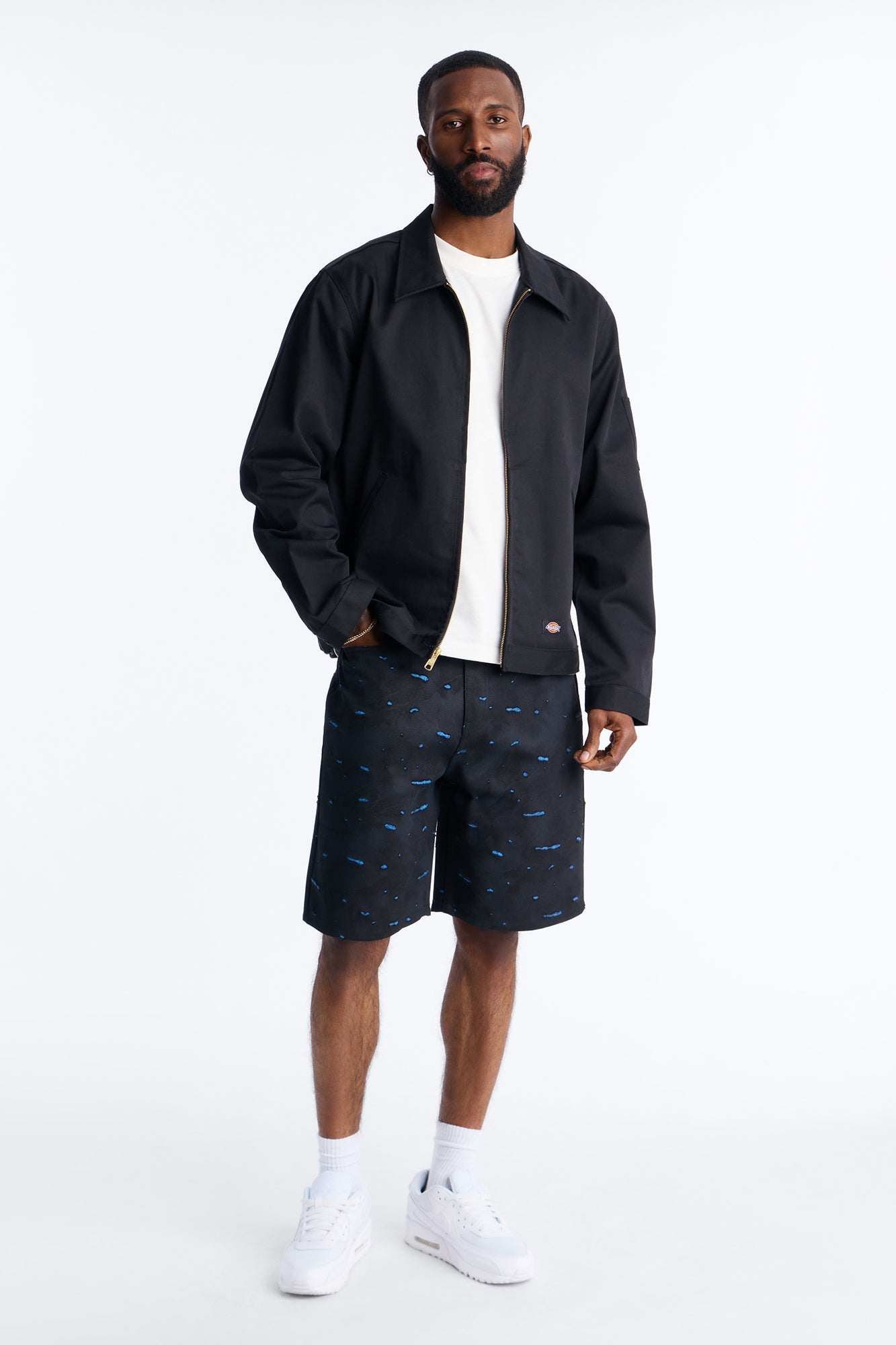 Relaxed Faded Moments Distressed Short - Bleach Blue Wash
