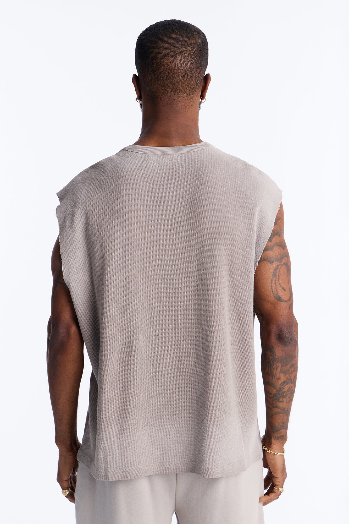 Relaxed Washed Muscle Tank - Stone