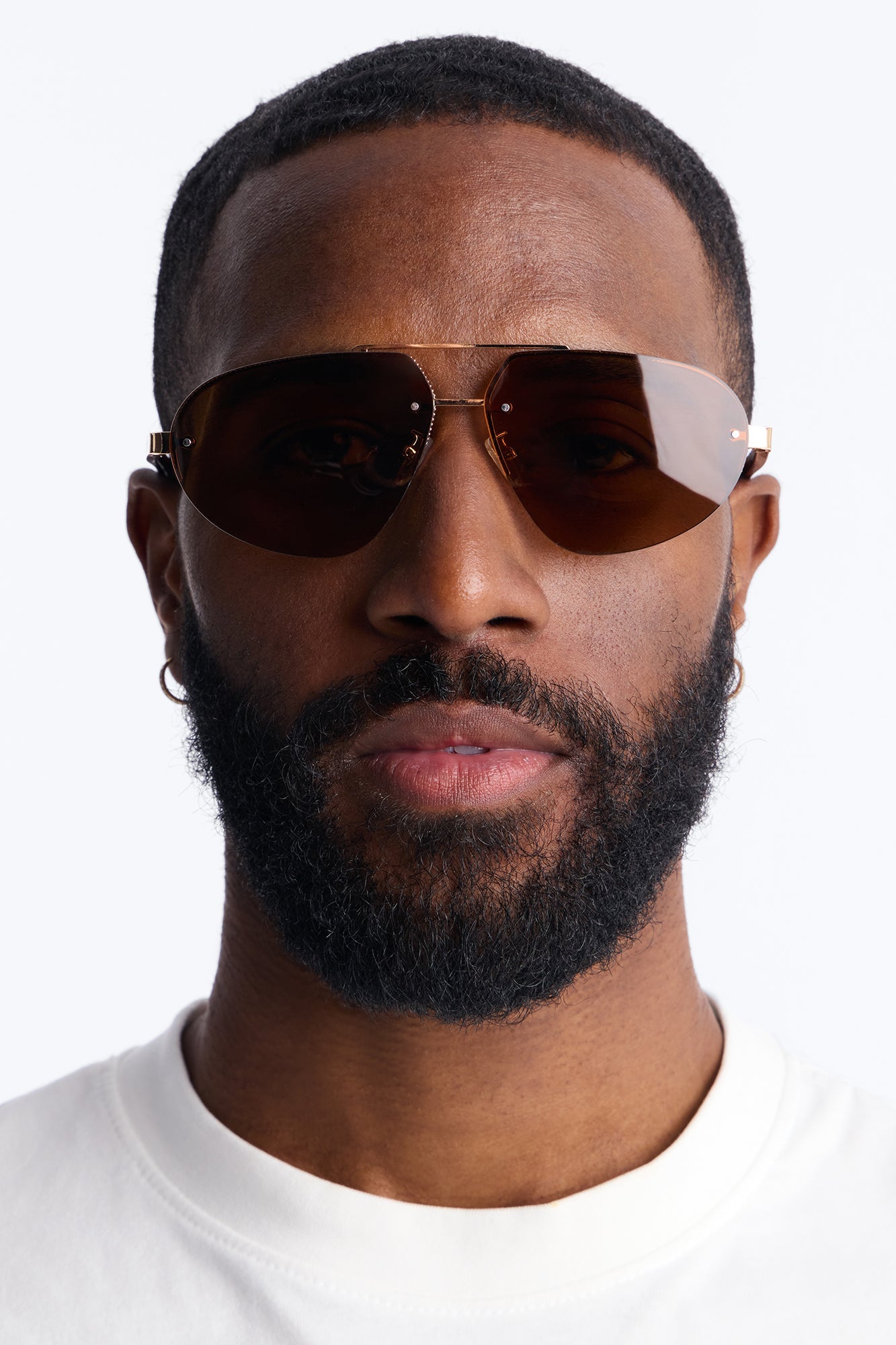 High End Aviator Sunglasses - Brown