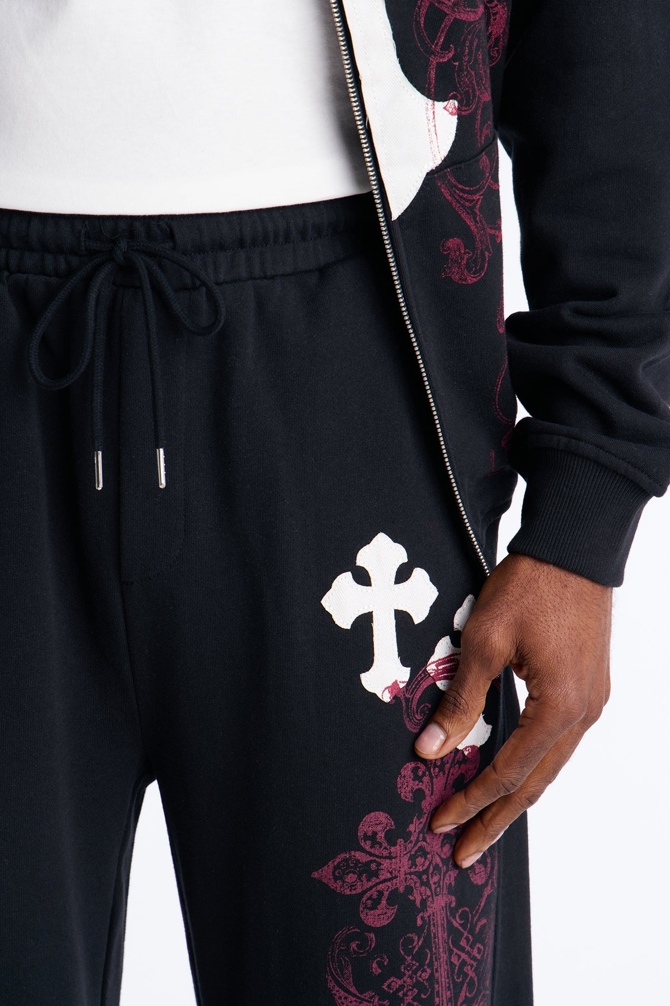 Pick Up Your Cross Patch Sweatpants - Black