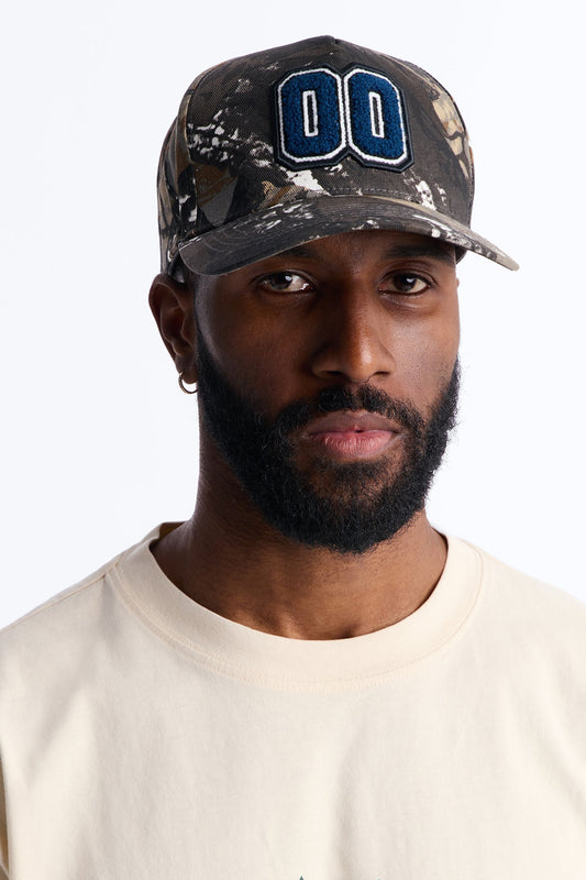 Varsity Patch Structured Snapback Hat - Camouflage