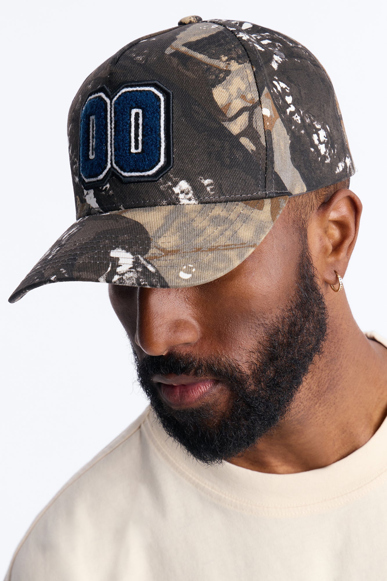 Varsity Patch Structured Snapback Hat - Camouflage