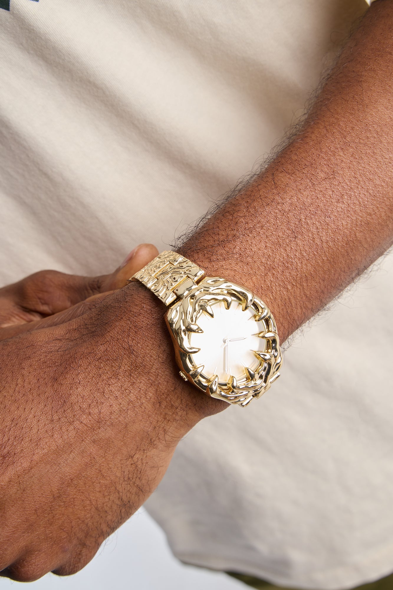 Over The Moon Analog Watch - Gold/Gold