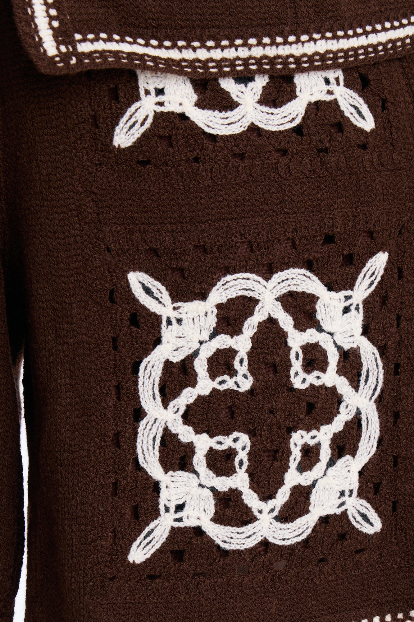 Relaxed Lido Isle Crochet Short - Brown