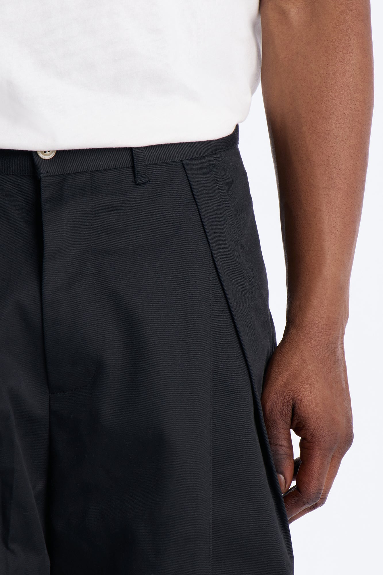 Wide Leg Doheny Abstract Blade Trouser - Black