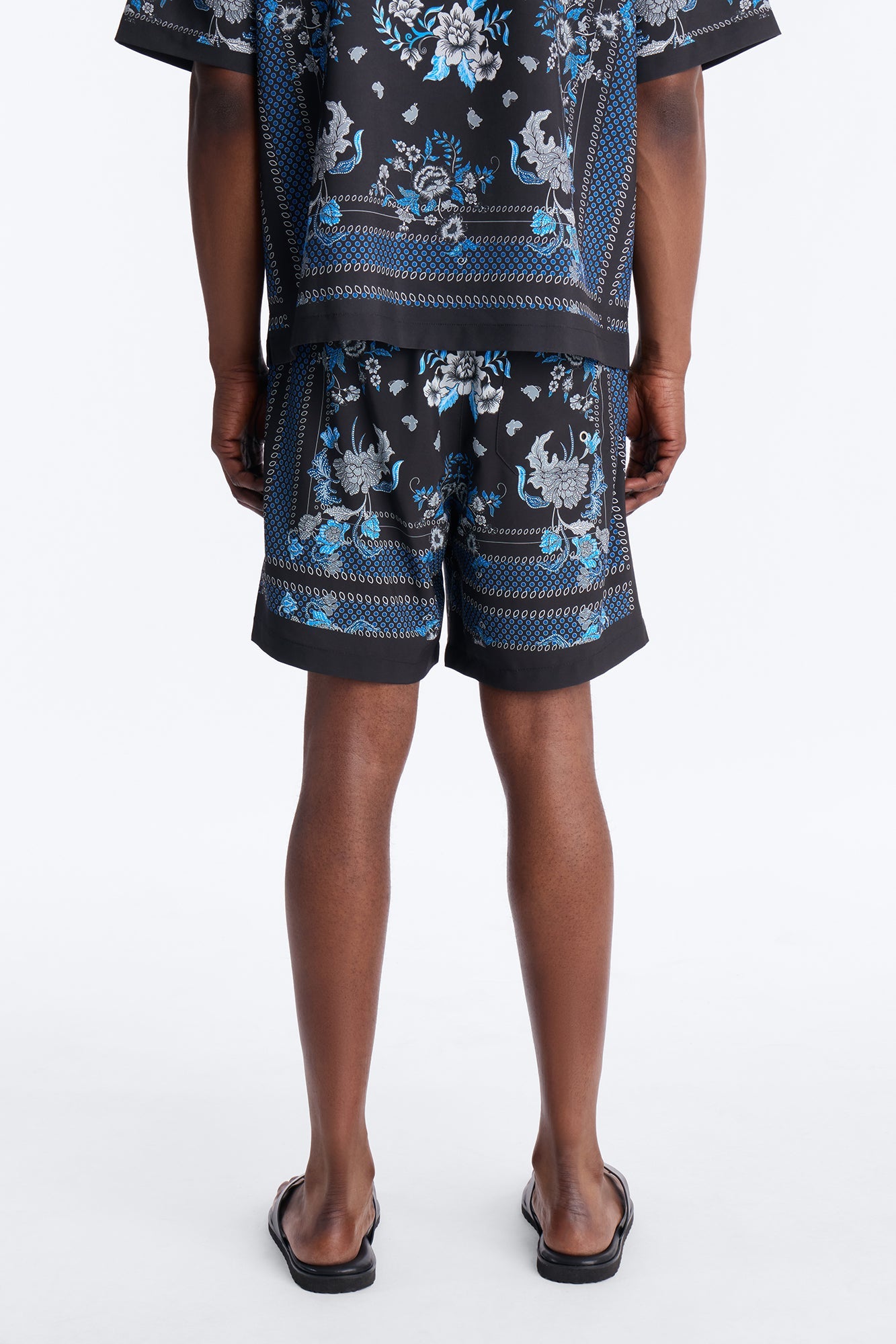 Mirage Bloom Swim Trunk 7″ - Black