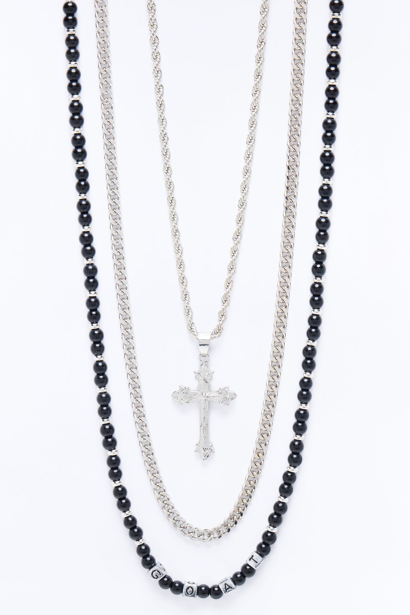 Glory and Goat Necklace Set - Silver