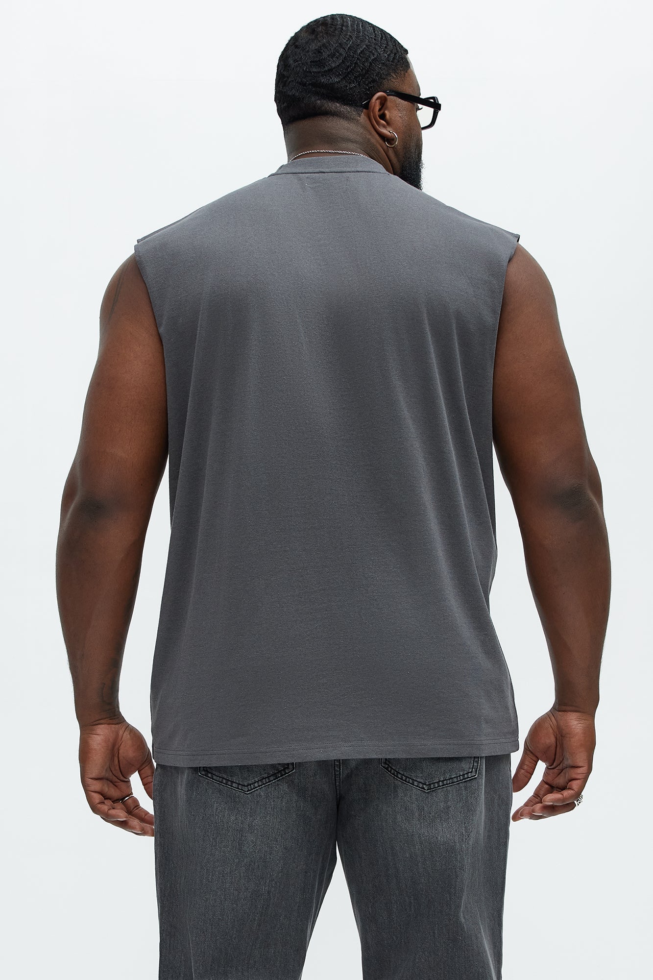 Rebellious Muscle Tee - Charcoal